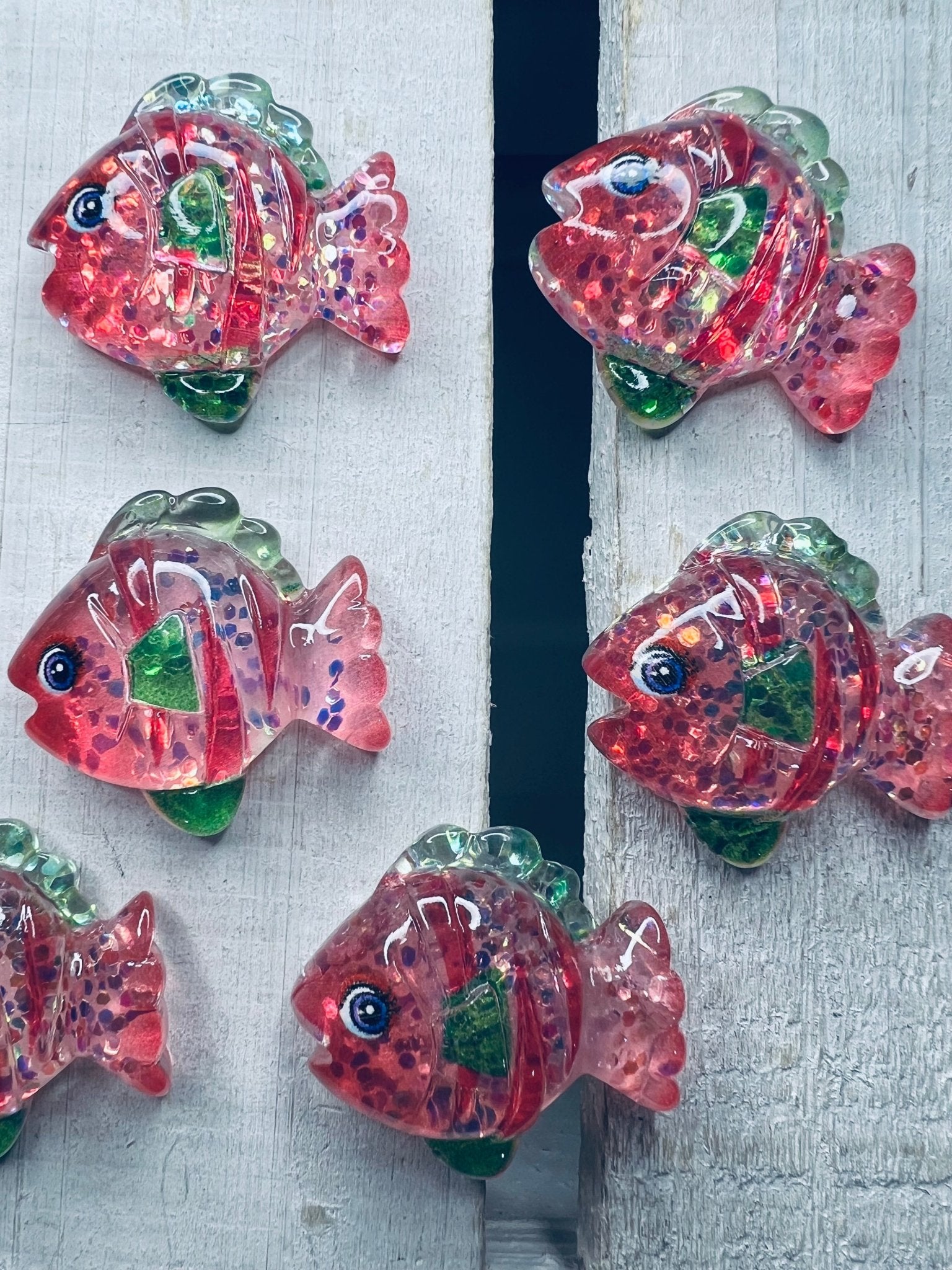 Rainbow Fish Miniature Sparkling Fish Trinket Minis Speech Therapy Doodads - Speech and Smile