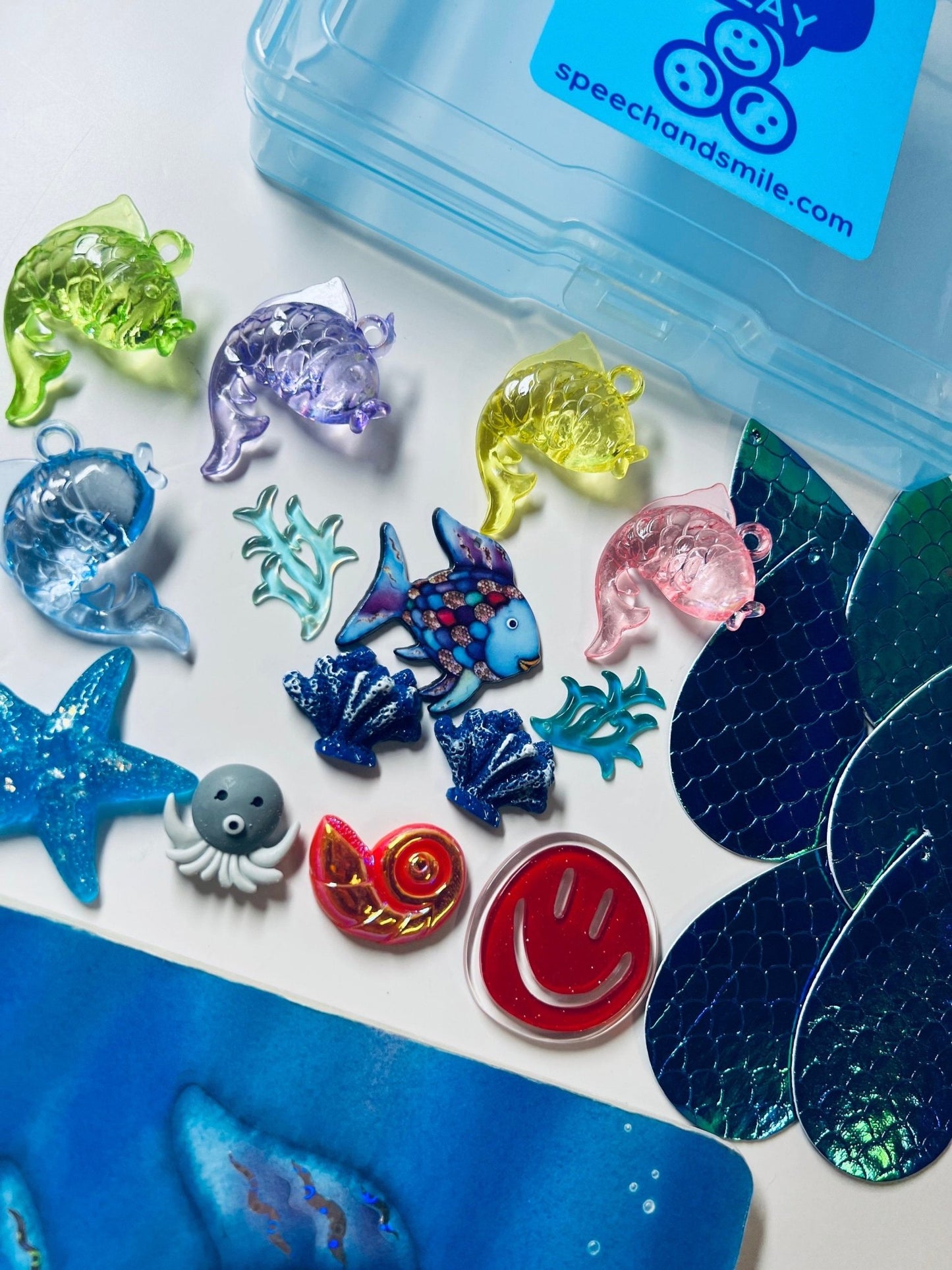 Rainbow Fish Story Kit with Mini Objects - Speech and Smile