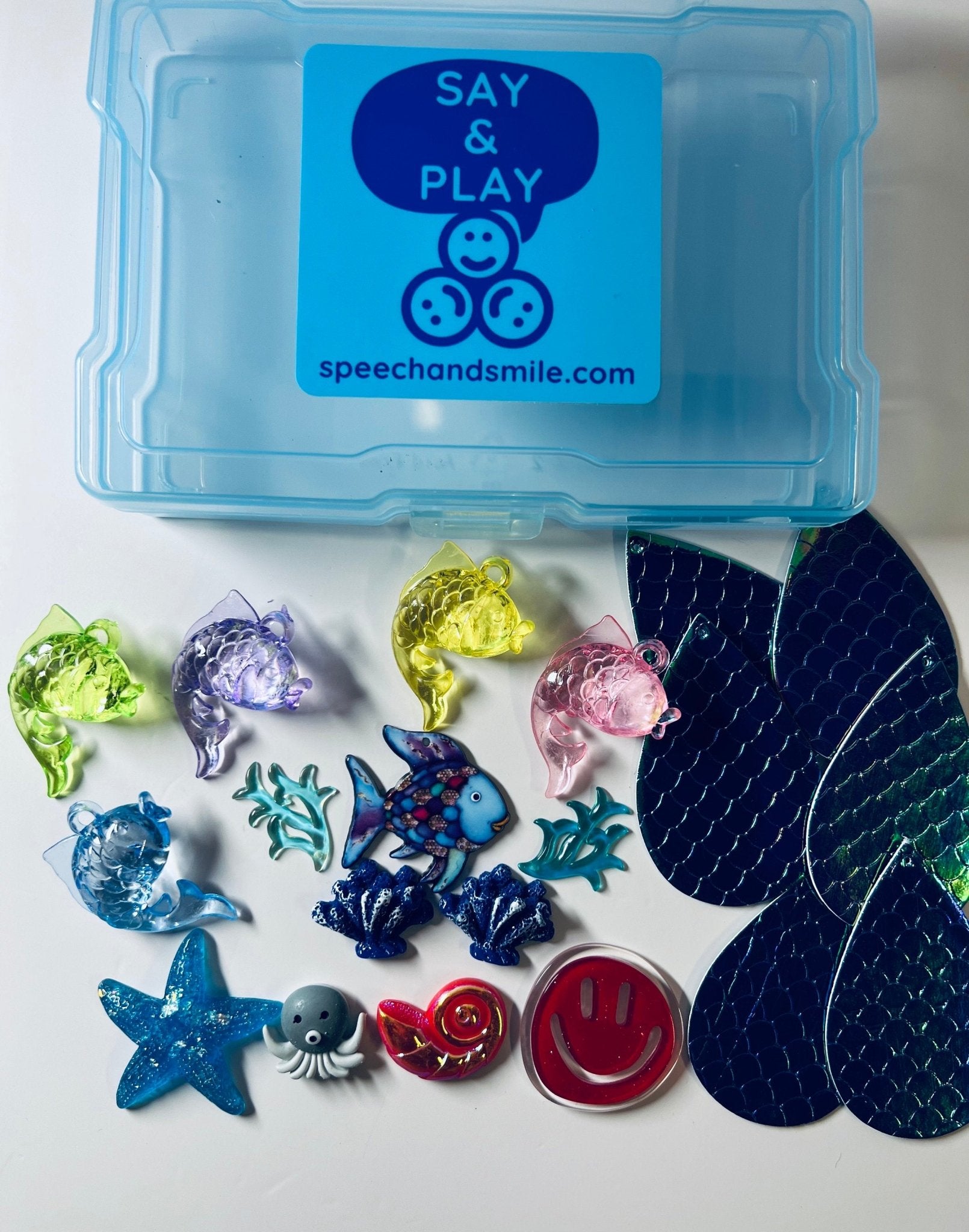 Rainbow Fish Story Kit with Mini Objects - Speech and Smile