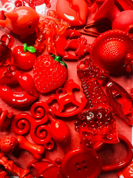 RED Color Sort Trinkets By Color with Card Sorting Mini Objects Learn Colors Preschool Activity Red Speech Therapy Minis by Color - Speech and Smile