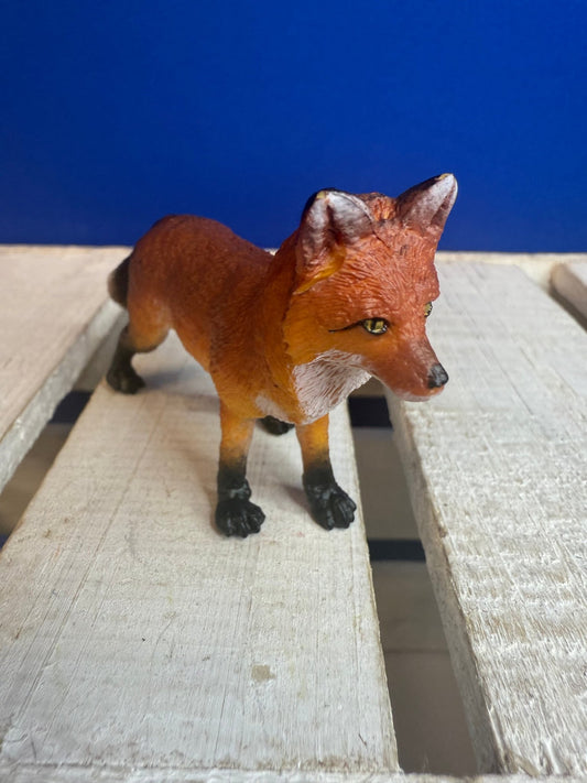 Red Fox Miniature Figure – 2.5 Inch Mini Object - Speech and Smile