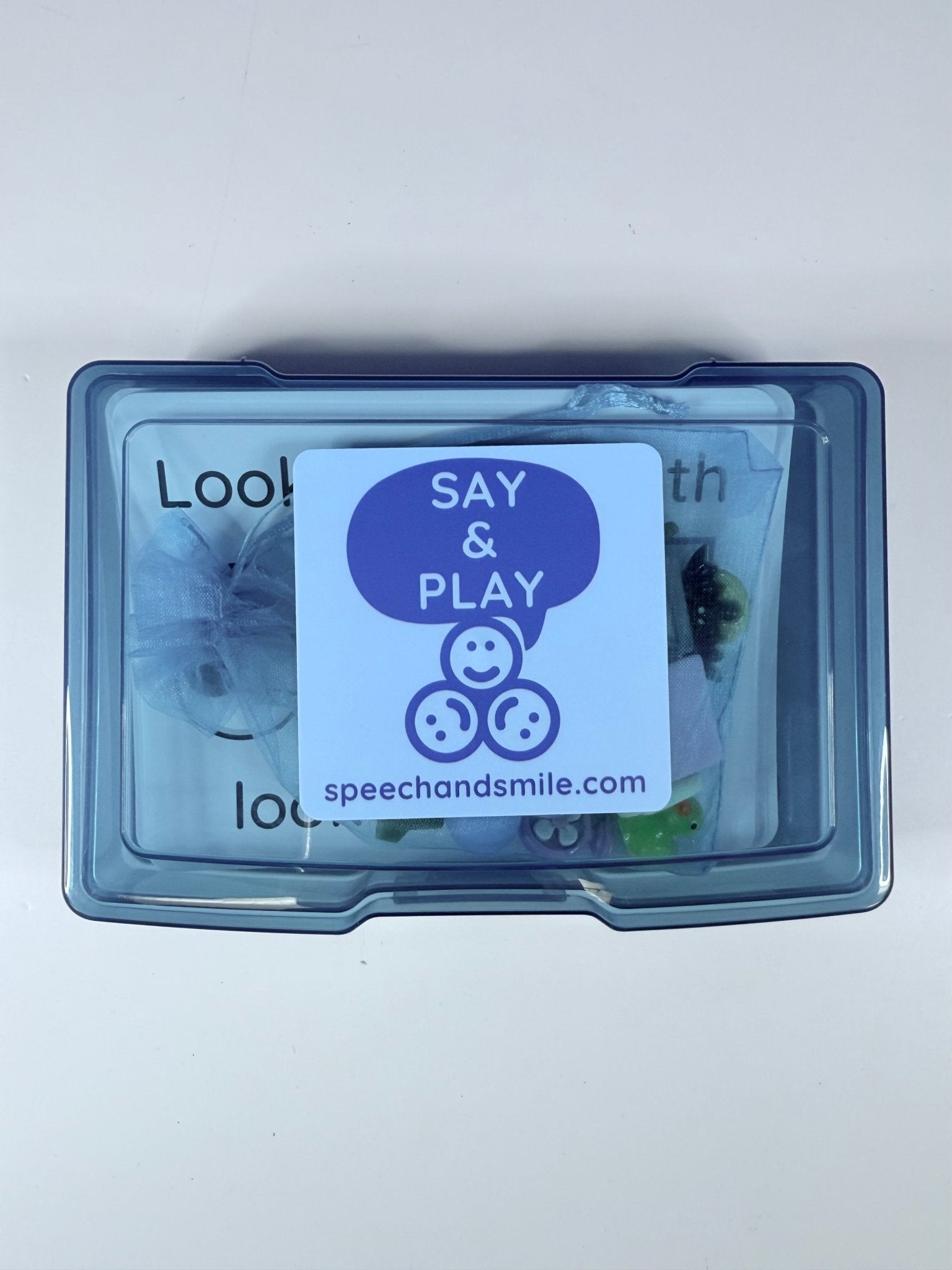 RHYME Task Box with Mini Objects Language Speech Therapy Mini Objects - Speech and Smile