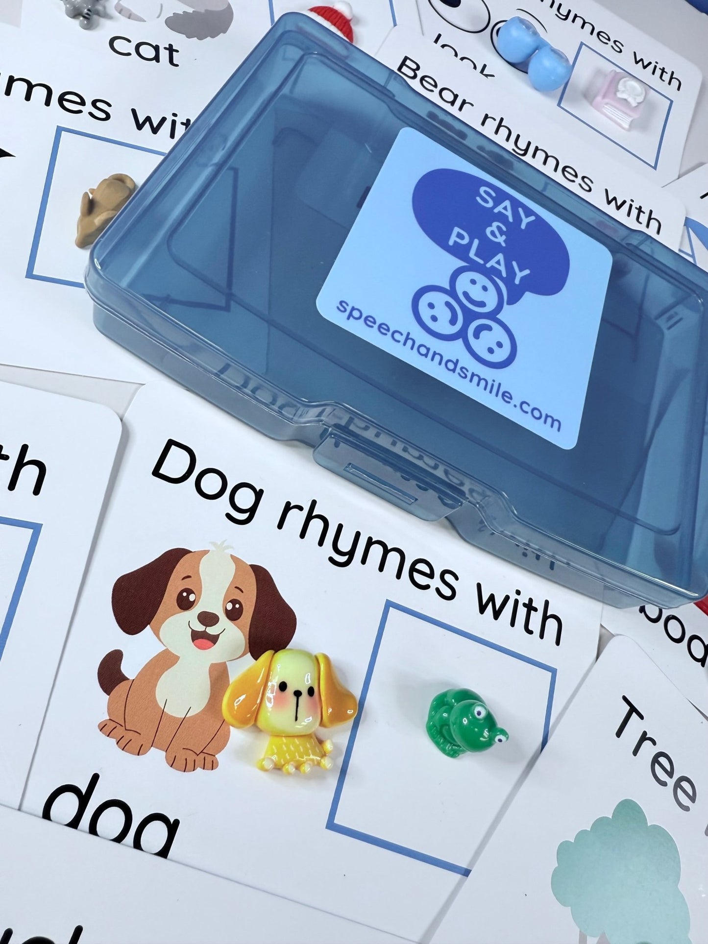 RHYME Task Box with Mini Objects Language Speech Therapy Mini Objects - Speech and Smile