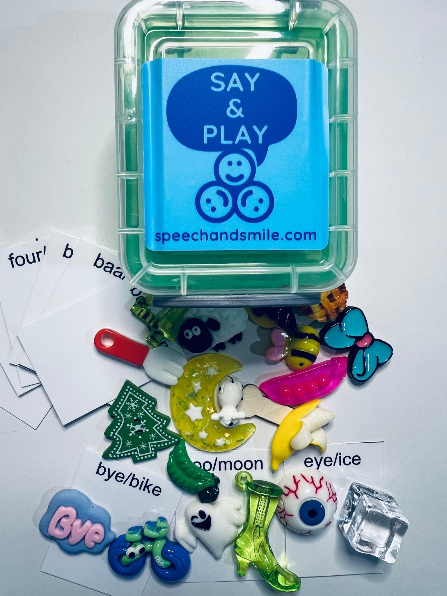 Say and Play Final Consonant Deletion Mini Objects Kit Minimal Pairs Phonological No Final Sound to Word with the Final Sound CV to CVC - Speech and Smile