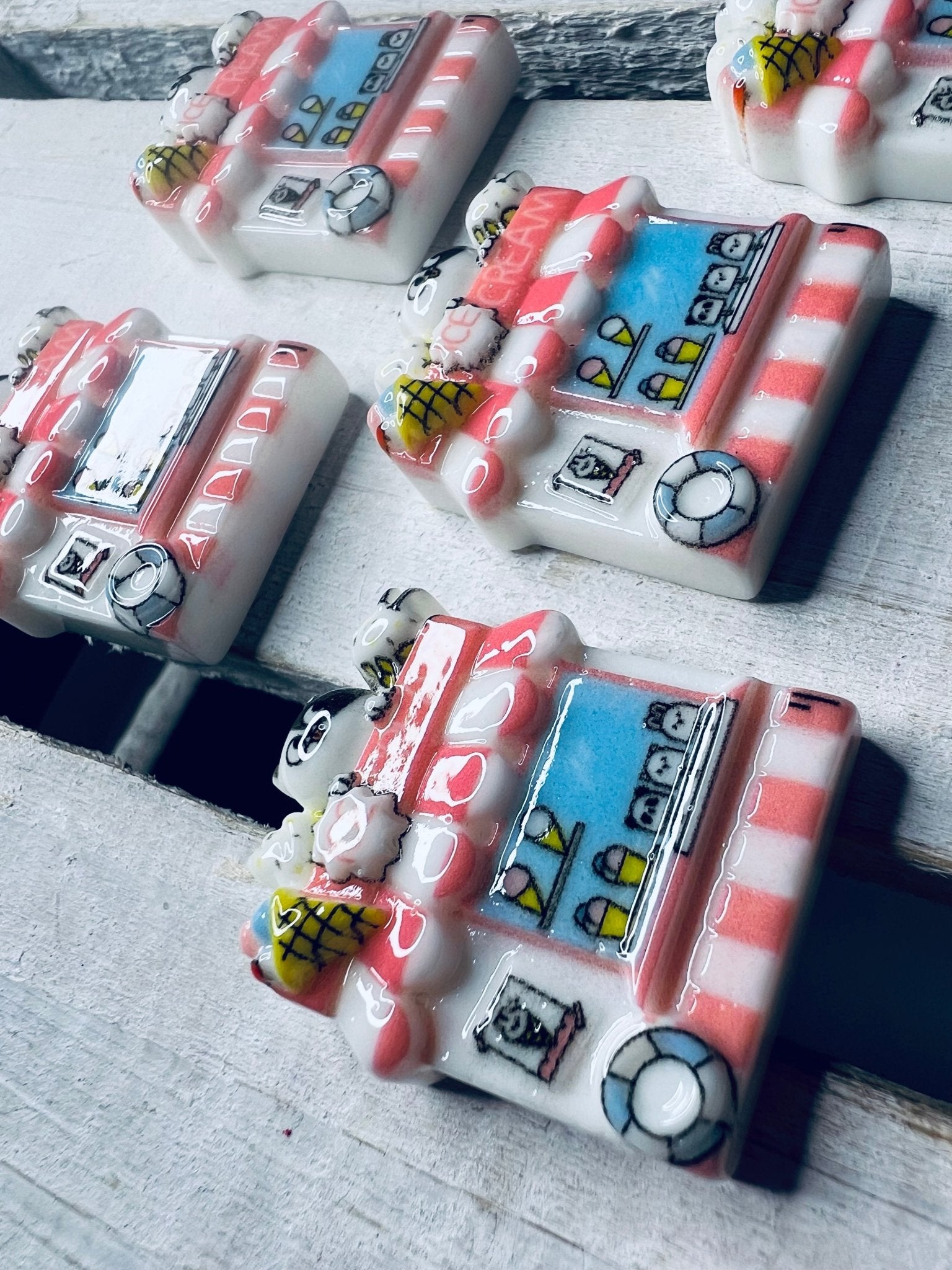 Say and Play Mini Ice Cream Shop Trinket Minis Speech Therapy Mini Objects Doodads Alphabet Objects Aroumd Town Mini Objects - Speech and Smile