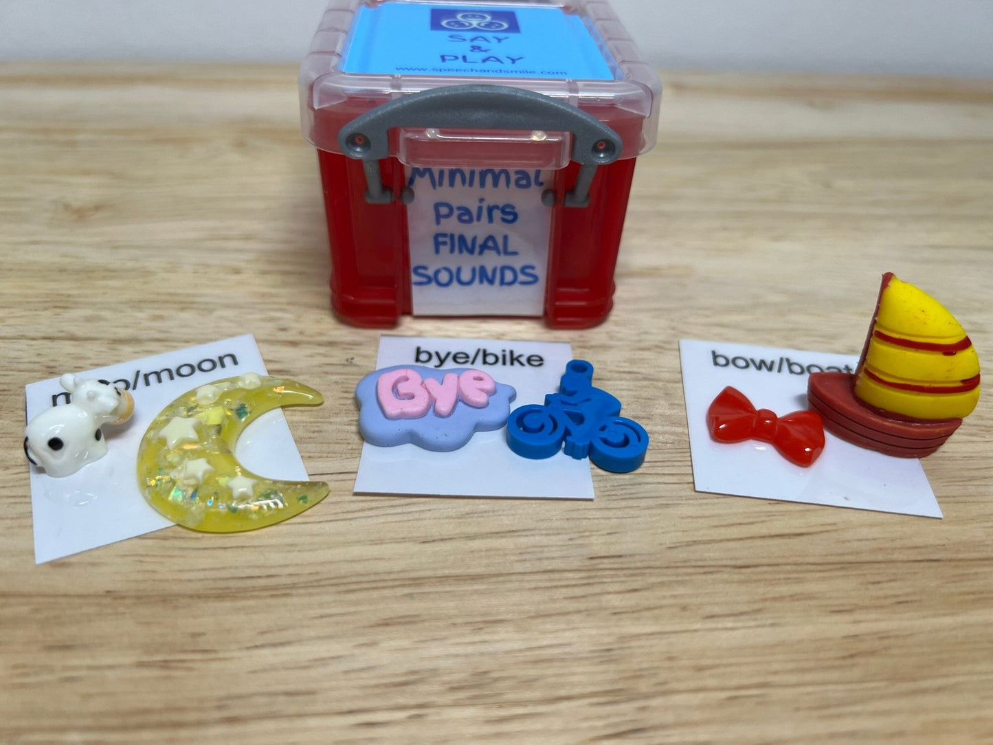 Say and Play Minimal Pair Speech Therapy Mini Objects Articulation Object and Final Consonant Deletion Objects for Speech Therapy - Speech and Smile