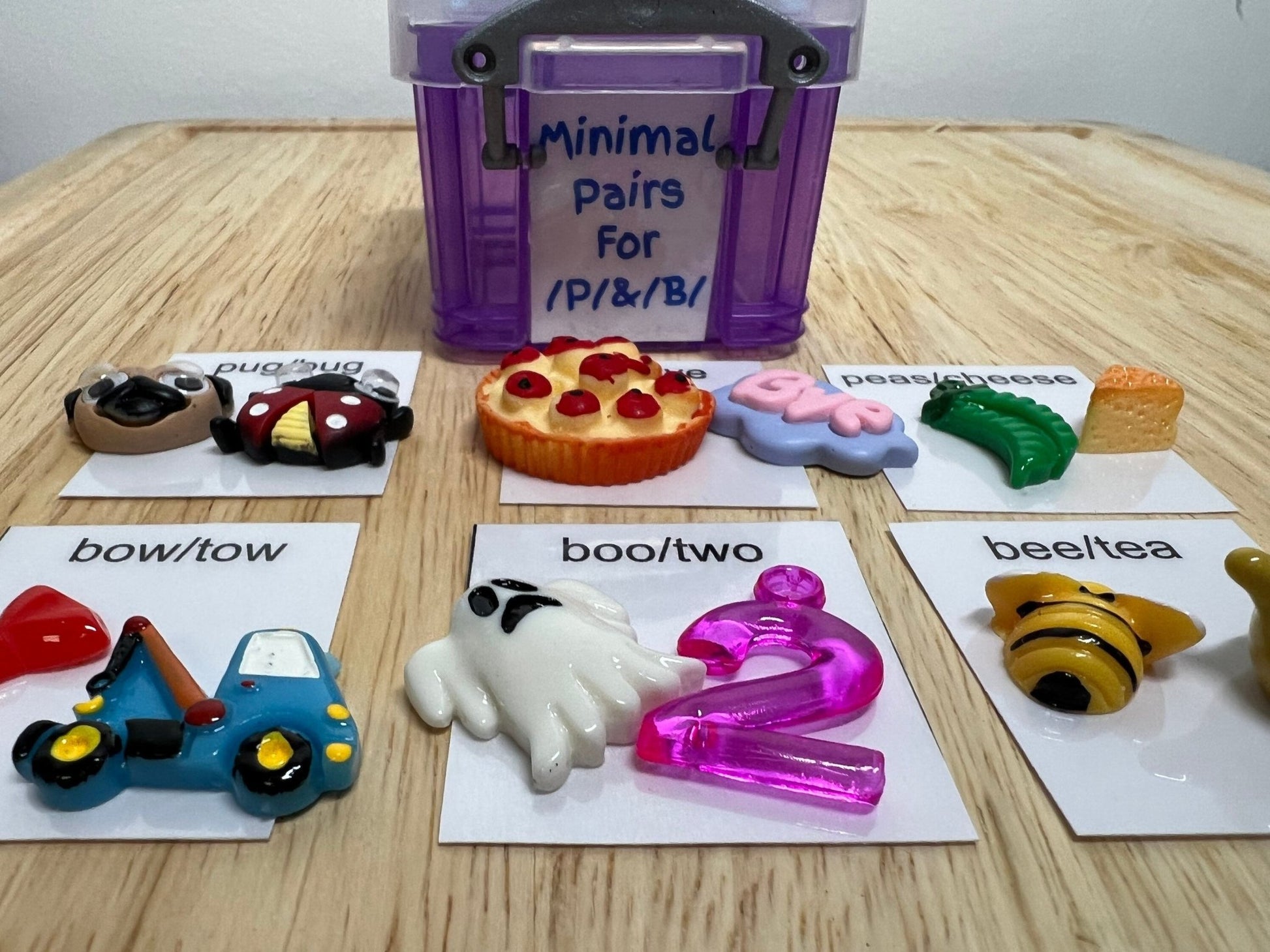 Say and Play Minimal Pair Speech Therapy Mini Objects Articulation Object and Final Consonant Deletion Objects for Speech Therapy - Speech and Smile