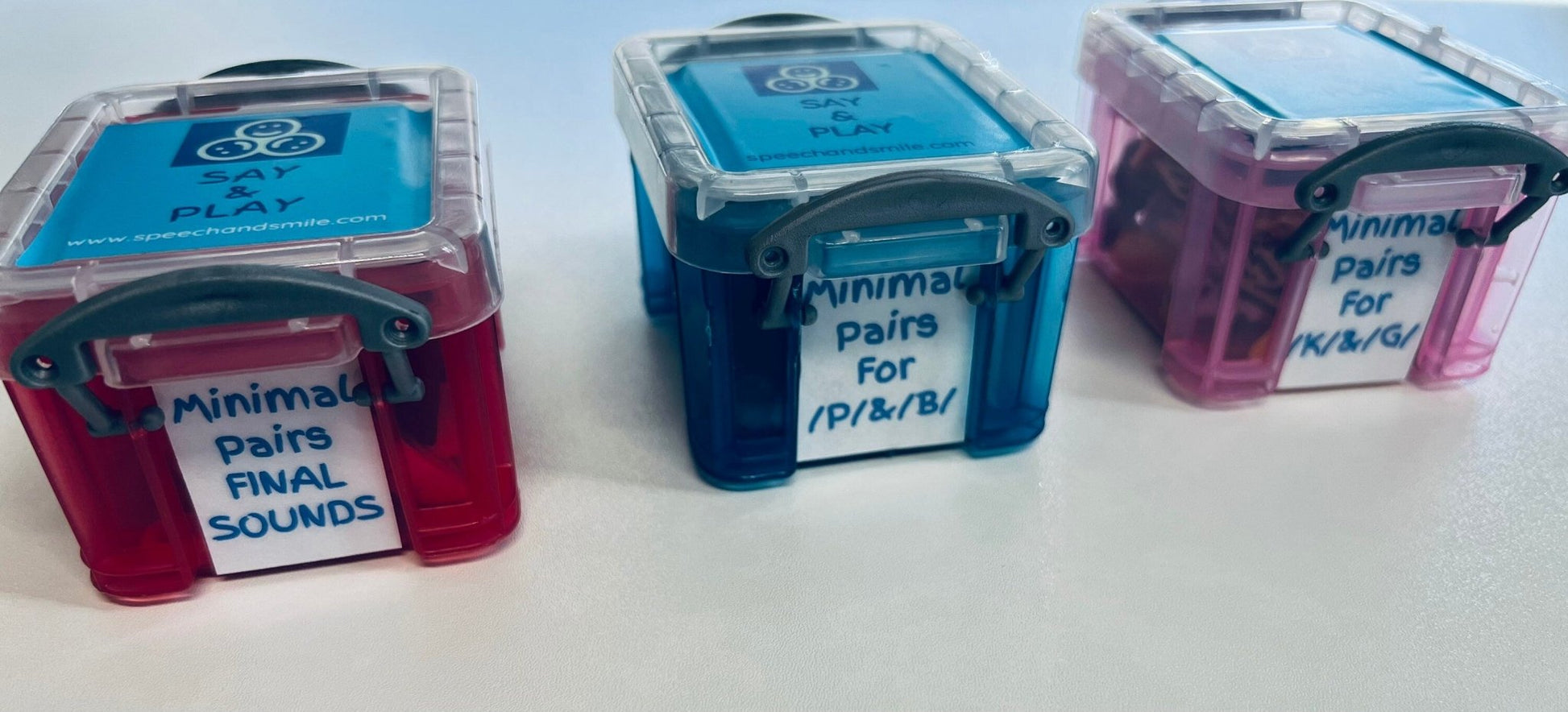 Say and Play Minimal Pair Speech Therapy Mini Objects Articulation Object and Final Consonant Deletion Objects for Speech Therapy - Speech and Smile