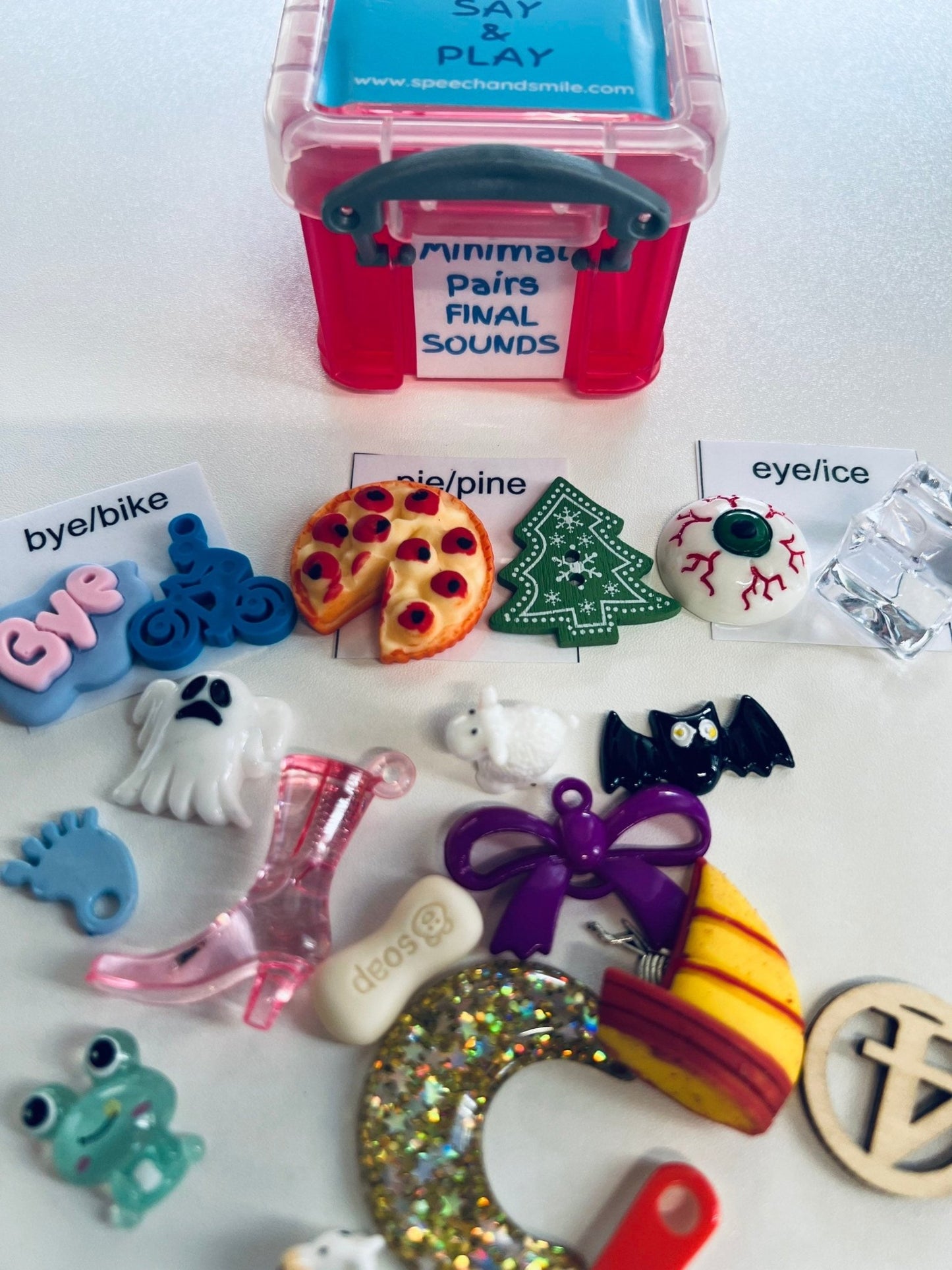 Say and Play Minimal Pair Speech Therapy Mini Objects Articulation Object and Final Consonant Deletion Objects for Speech Therapy - Speech and Smile