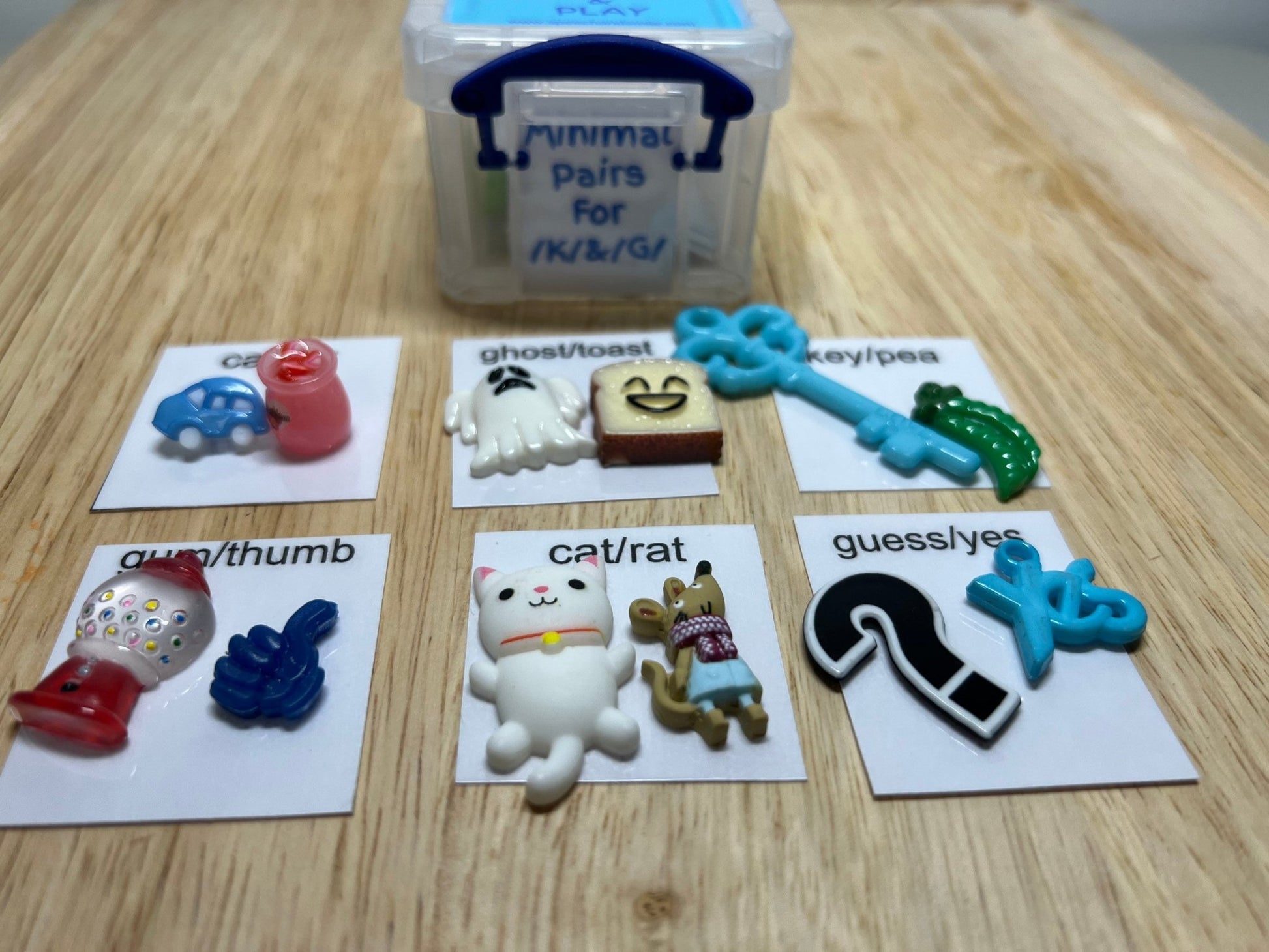 Say and Play Minimal Pair Speech Therapy Mini Objects Articulation Object and Final Consonant Deletion Objects for Speech Therapy - Speech and Smile