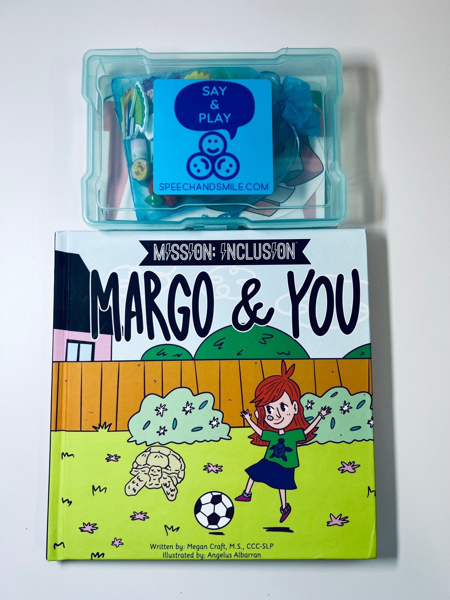 Say and Play Story Kit for Margo and You Mini Objects for Speech Therapy Interactive Book About Inclusion - Speech and Smile