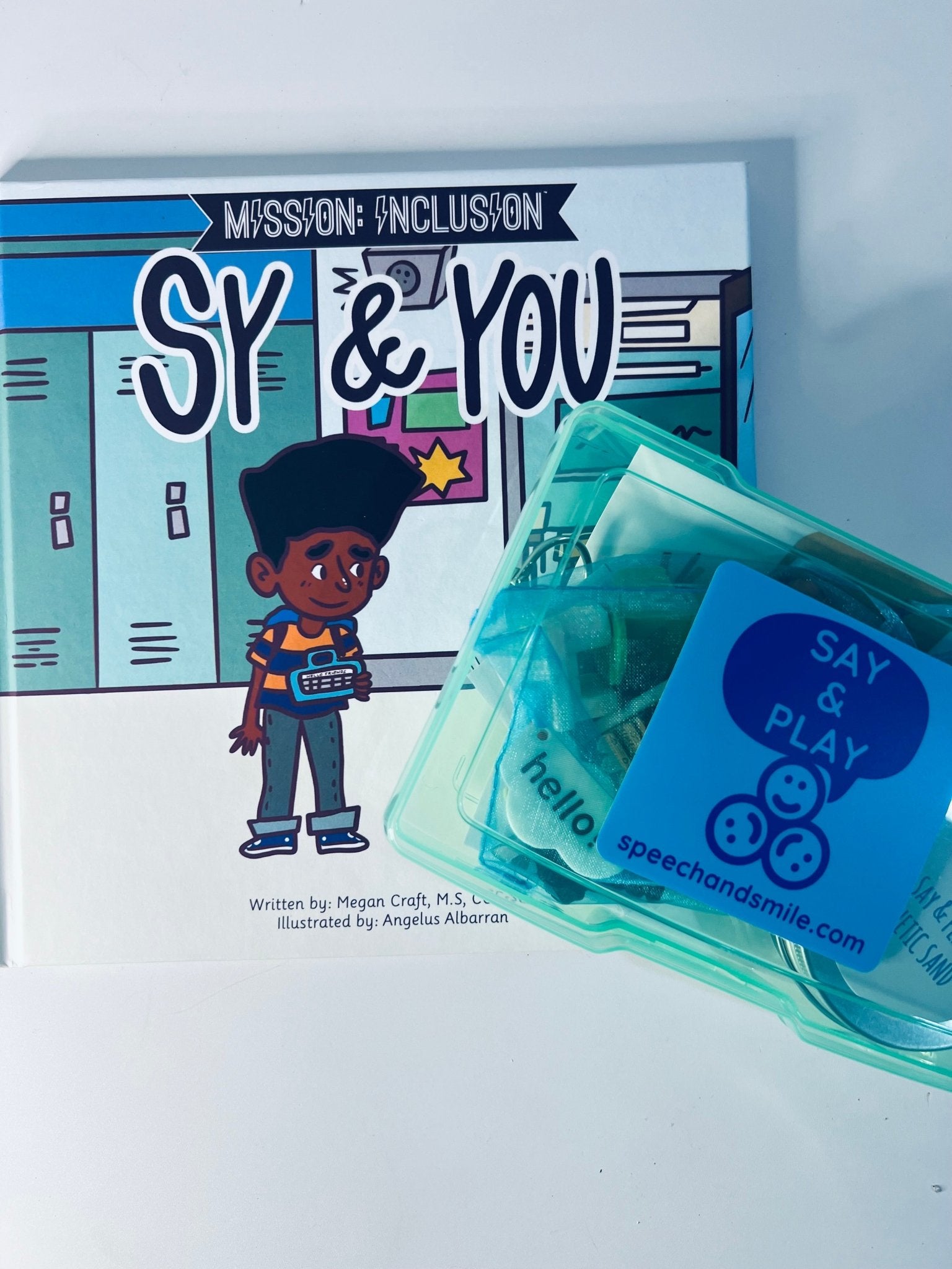 Say and Play Story Kit for Sy and You Mini Objects Speech Therapy AAC Books for Kids Inclusive Book - Speech and Smile