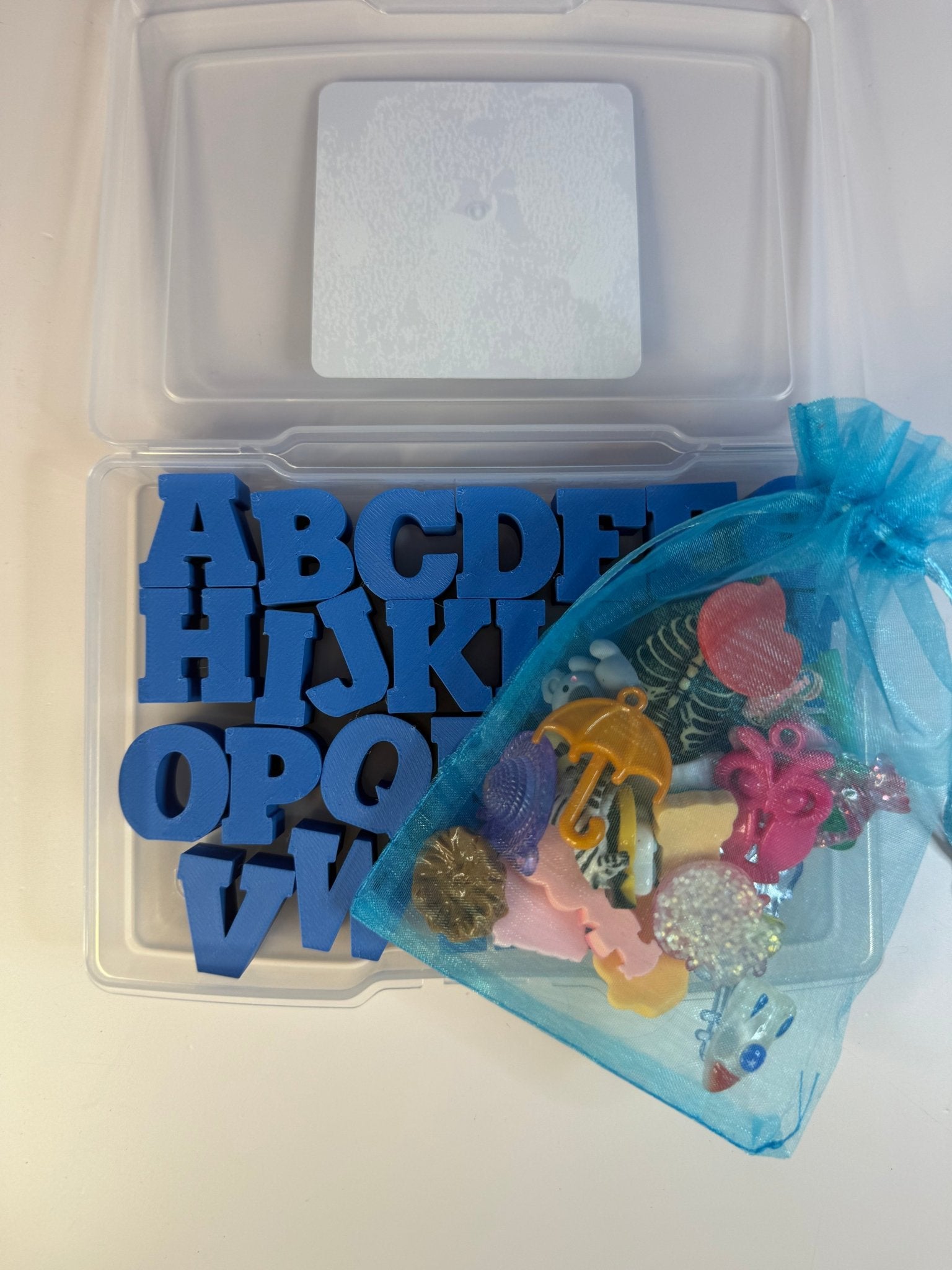 Say & Play Mini Objects™ Alphabet Set Learning Letters and 26 Mini Objects Trinkets - Montessori Alphabet Toy - Early Literacy - Speech and Smile