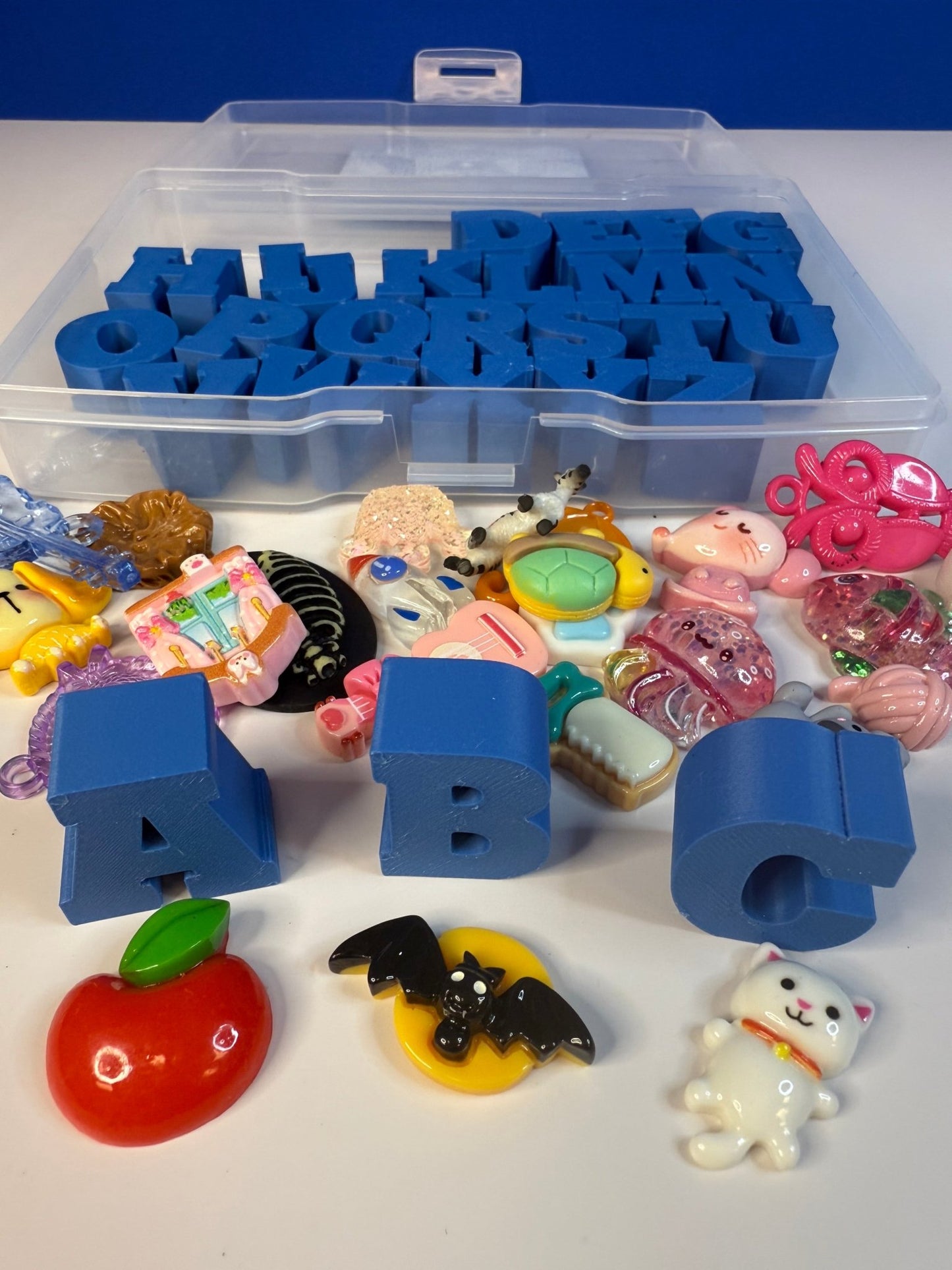 Say & Play Mini Objects™ Alphabet Set Learning Letters and 26 Mini Objects Trinkets - Montessori Alphabet Toy - Early Literacy - Speech and Smile