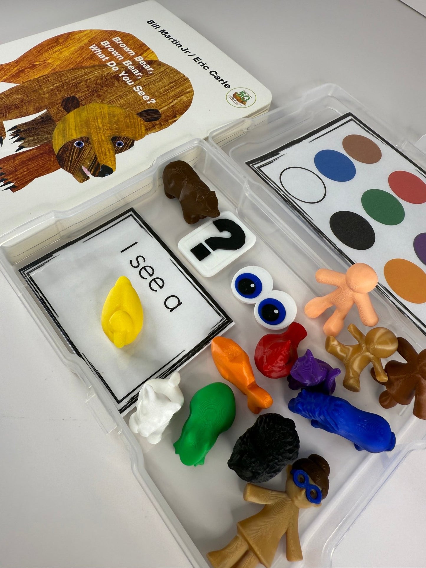 Say & Play Story Kit – Brown Bear, Brown Bear What Do You See – Story Mini Objects for Speech Therapy, Book Props - Speech and Smile