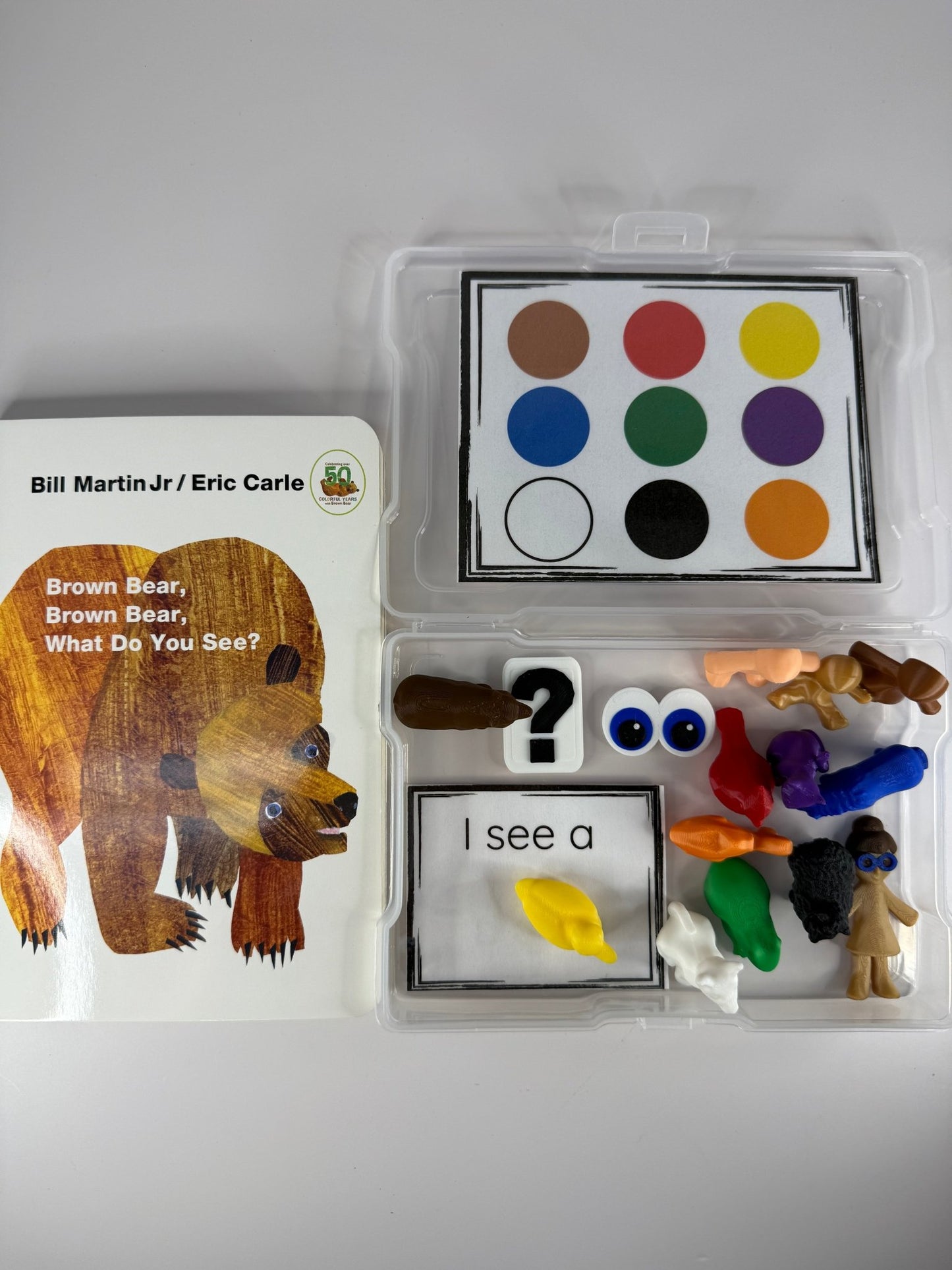 Say & Play Story Kit – Brown Bear, Brown Bear What Do You See – Story Mini Objects for Speech Therapy, Book Props - Speech and Smile
