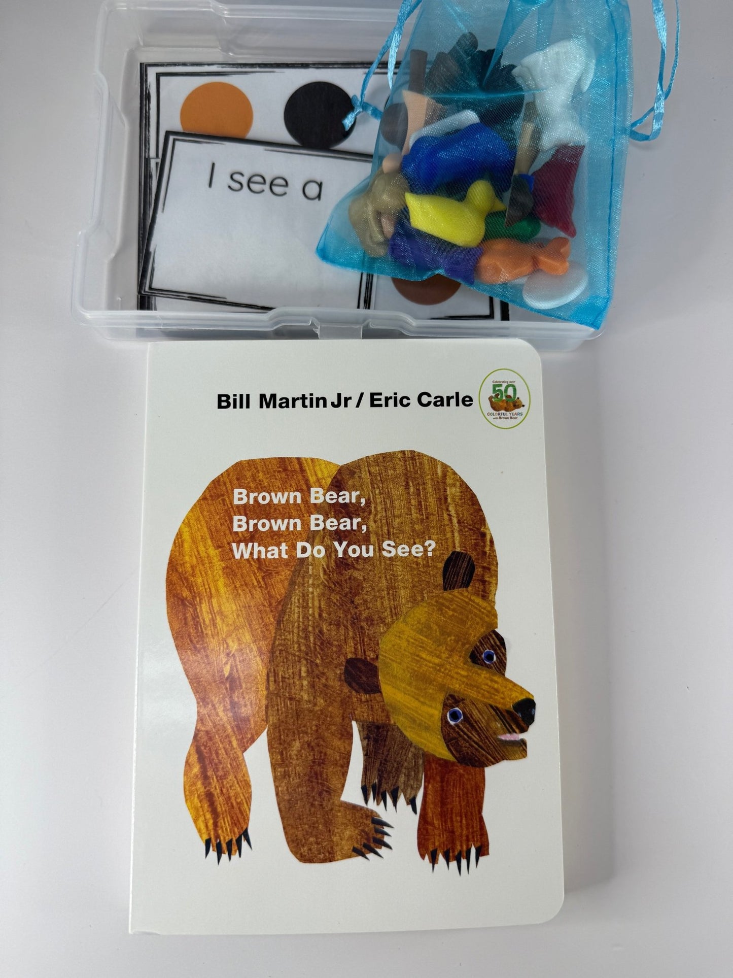 Say & Play Story Kit – Brown Bear, Brown Bear What Do You See – Story Mini Objects for Speech Therapy, Book Props - Speech and Smile