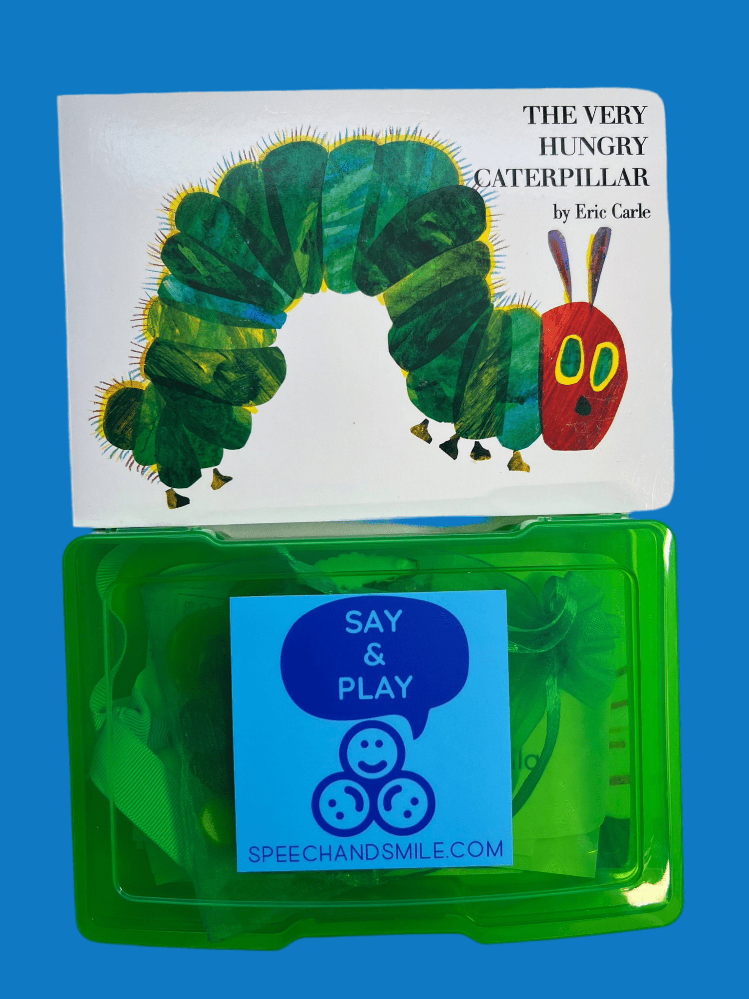 Say & Play Story Kit Very Hungry Caterpillar Mini Objects Speech Therapy Gift for Kids - Speech and Smile