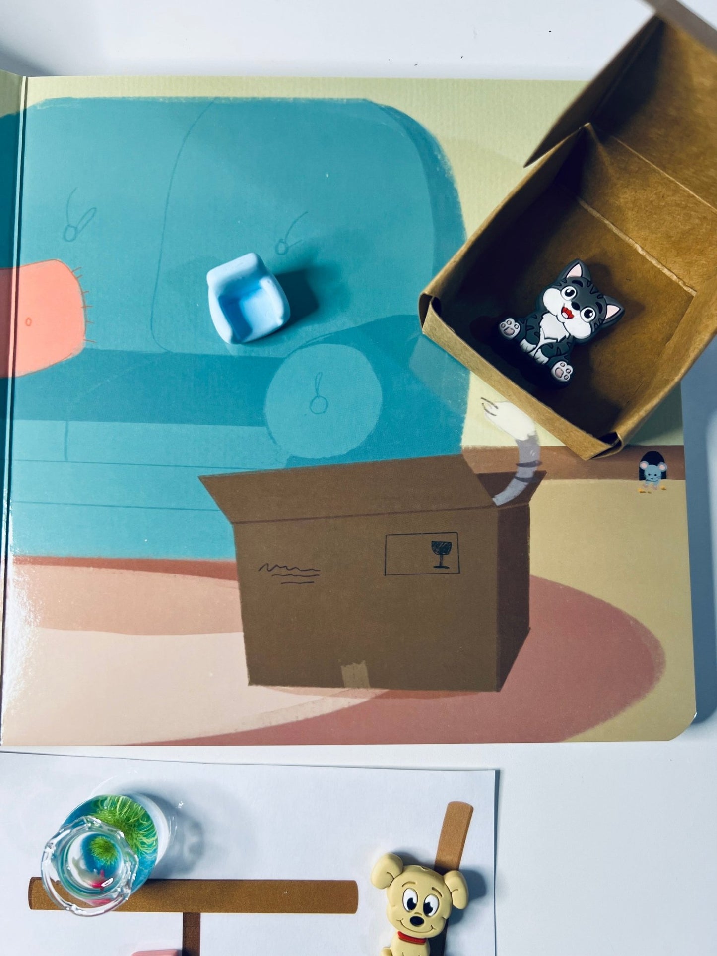 Say & Play Story Kit with Mini Objects – Let’s Go Kitty + Early Sounds Book INCLUDES BOOK - Speech Therapy, Apraxia, Language Learning - Speech and Smile