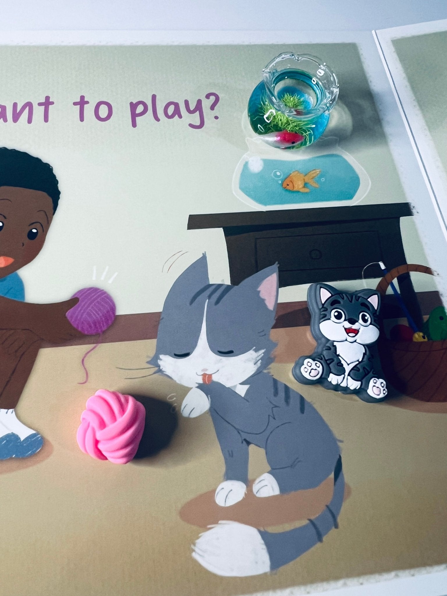 Say & Play Story Kit with Mini Objects – Let’s Go Kitty + Early Sounds Book INCLUDES BOOK - Speech Therapy, Apraxia, Language Learning - Speech and Smile