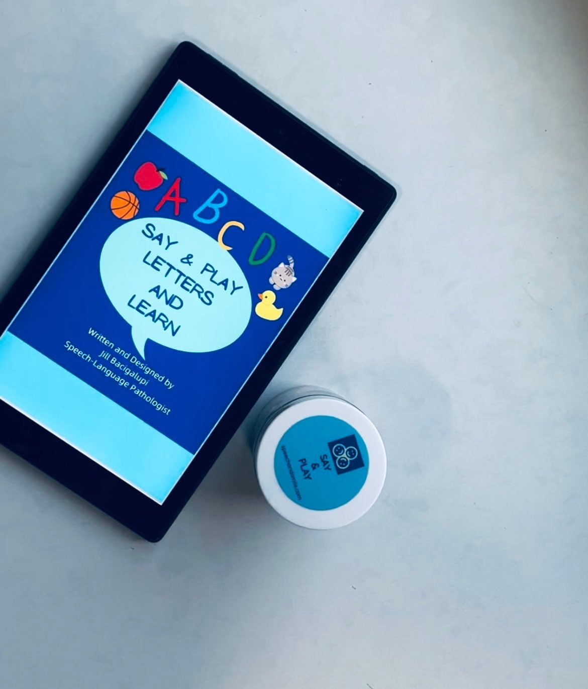 Say & Play the Alphabet Way Book + Mini Objects Jar | Alphabet Learning | Speech Therapy Tool | SLP Created - Speech and Smile