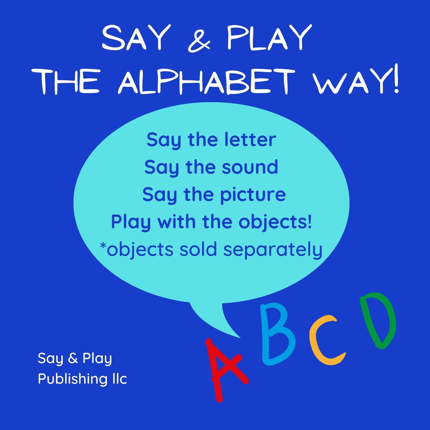 Say & Play the Alphabet Way Book + Mini Objects Jar | Alphabet Learning | Speech Therapy Tool | SLP Created - Speech and Smile