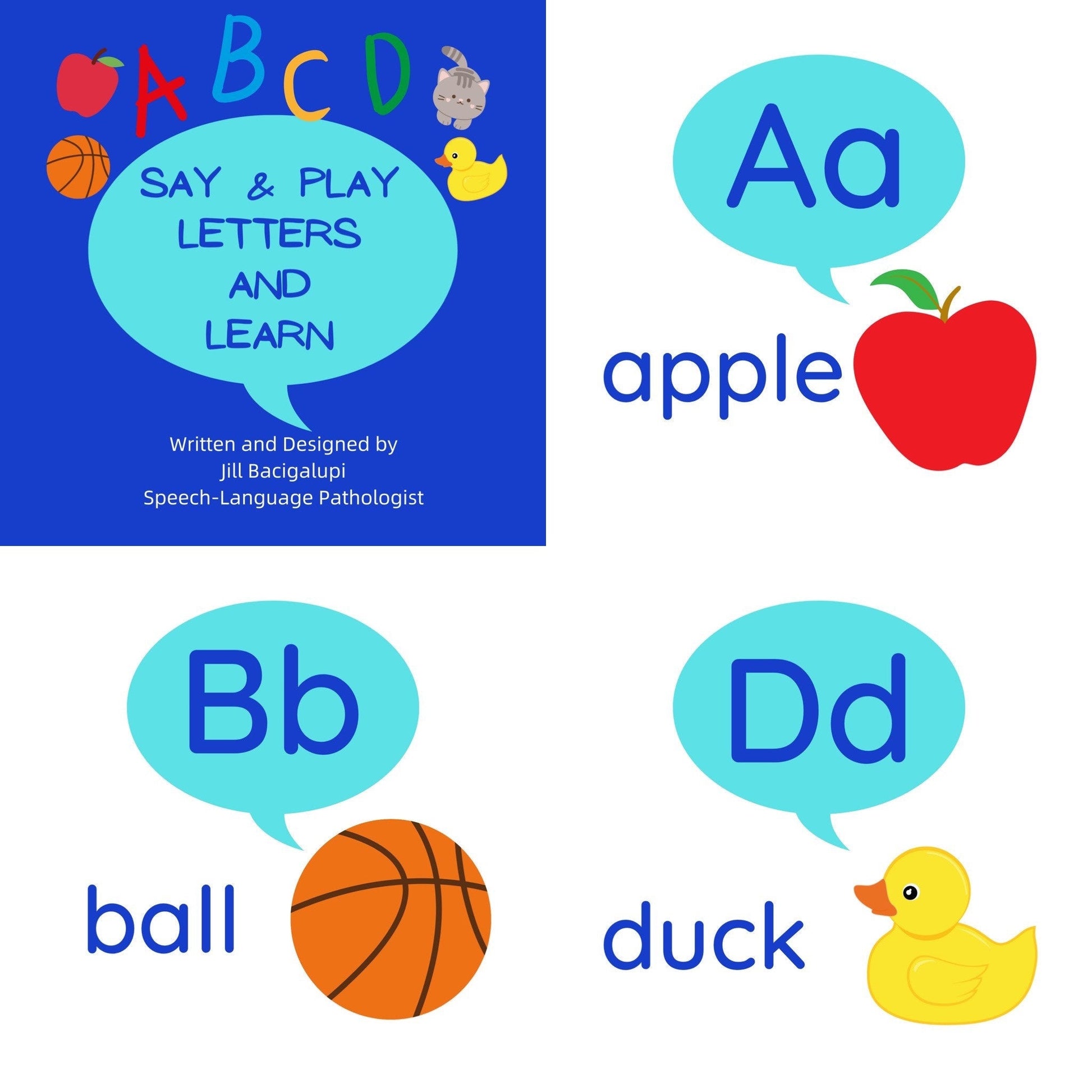Say & Play the Alphabet Way Book + Mini Objects Jar | Alphabet Learning | Speech Therapy Tool | SLP Created - Speech and Smile