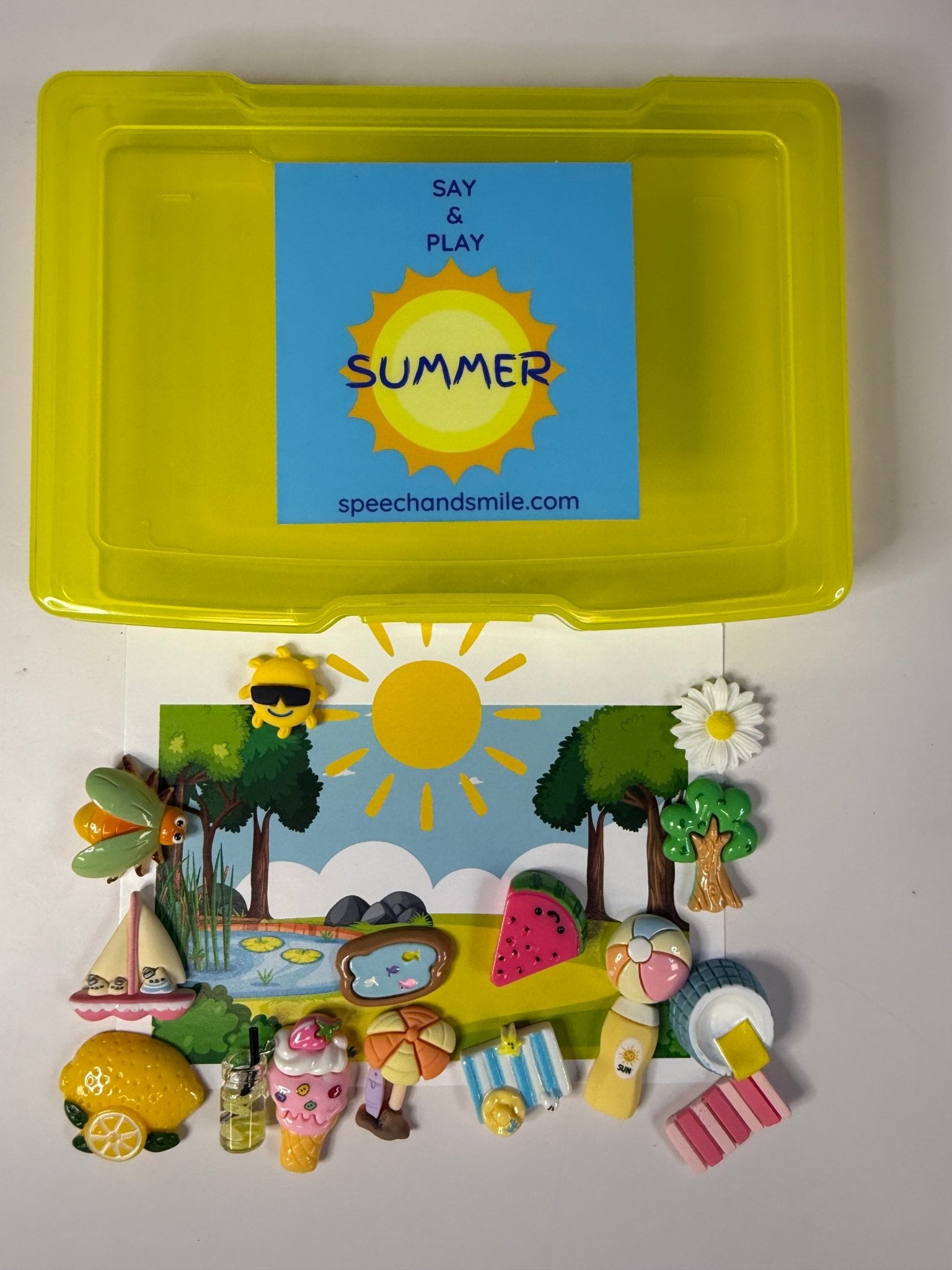 Seasons and Weather Language Task Box ALL SEASONS - Mini Objects Speech Therapy Theme Minis - Speech and Smile
