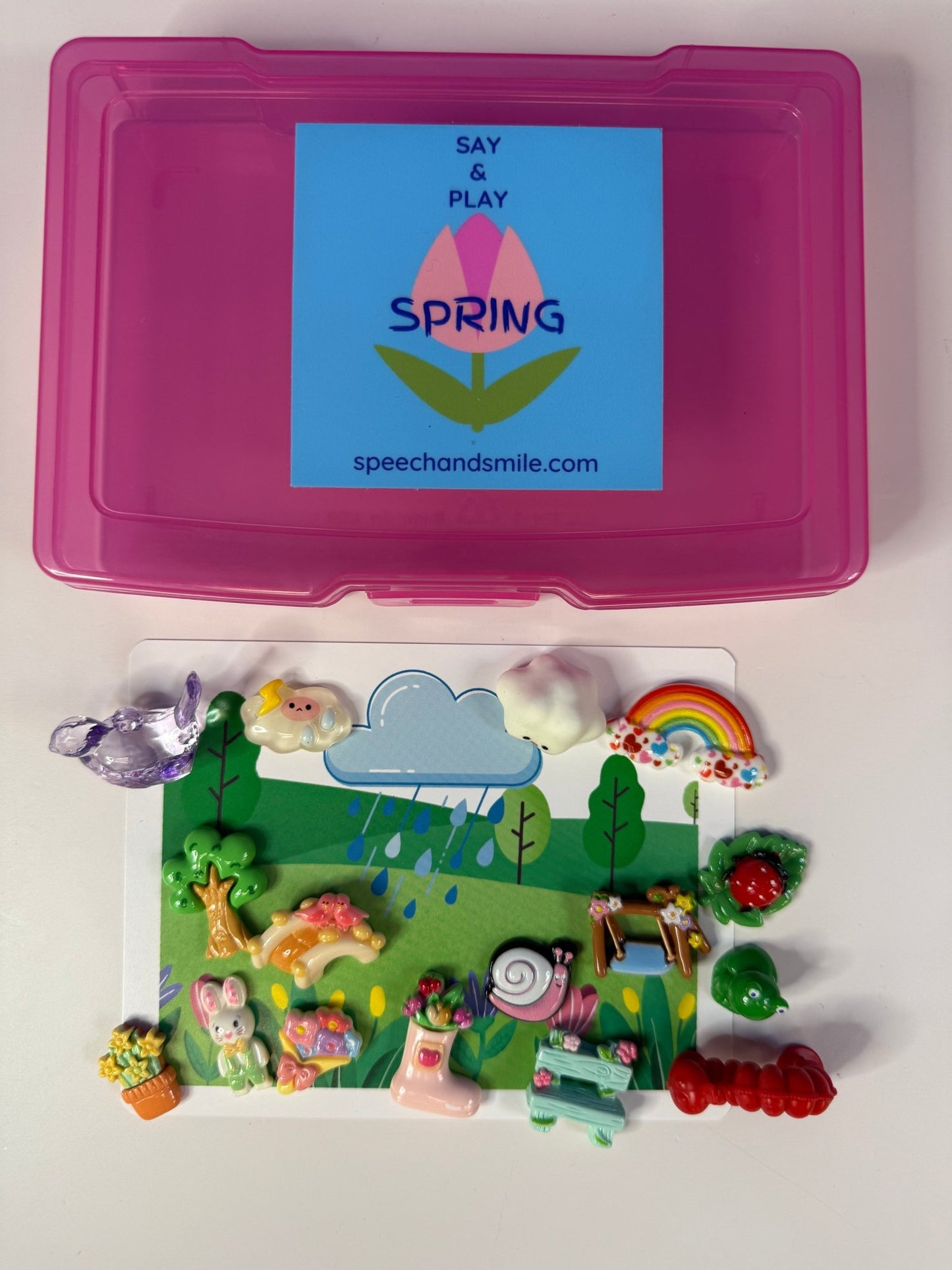 Seasons and Weather Language Task Box ALL SEASONS - Mini Objects Speech Therapy Theme Minis - Speech and Smile