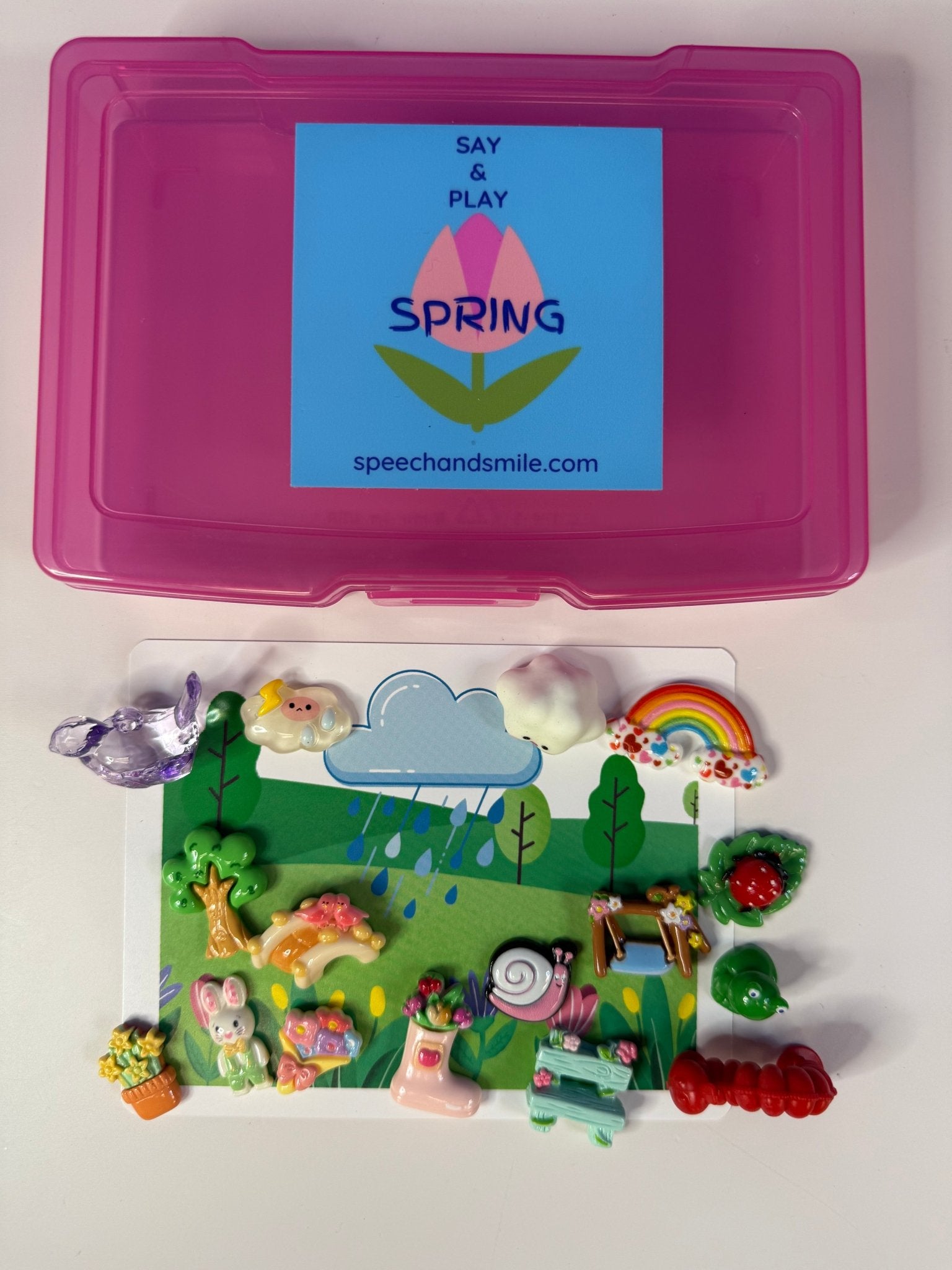 Seasons and Weather Language Task Box ALL SEASONS - Mini Objects Speech Therapy Theme Minis - Speech and Smile