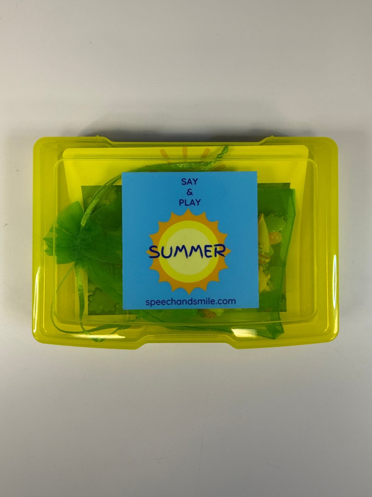 Seasons and Weather Language Task Box ALL SEASONS - Mini Objects Speech Therapy Theme Minis - Speech and Smile