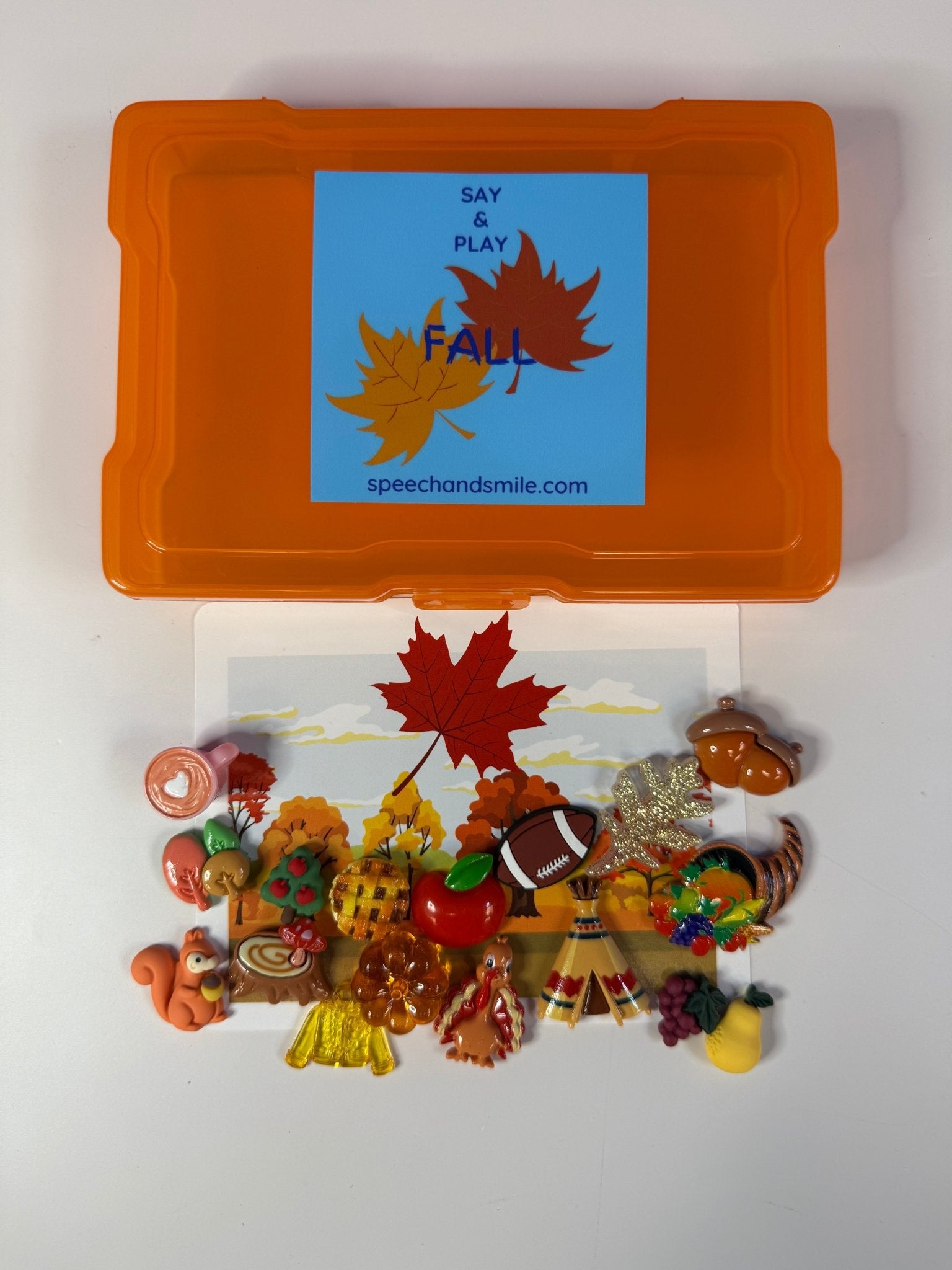 Seasons and Weather Language Task Box ALL SEASONS - Mini Objects Speech Therapy Theme Minis - Speech and Smile