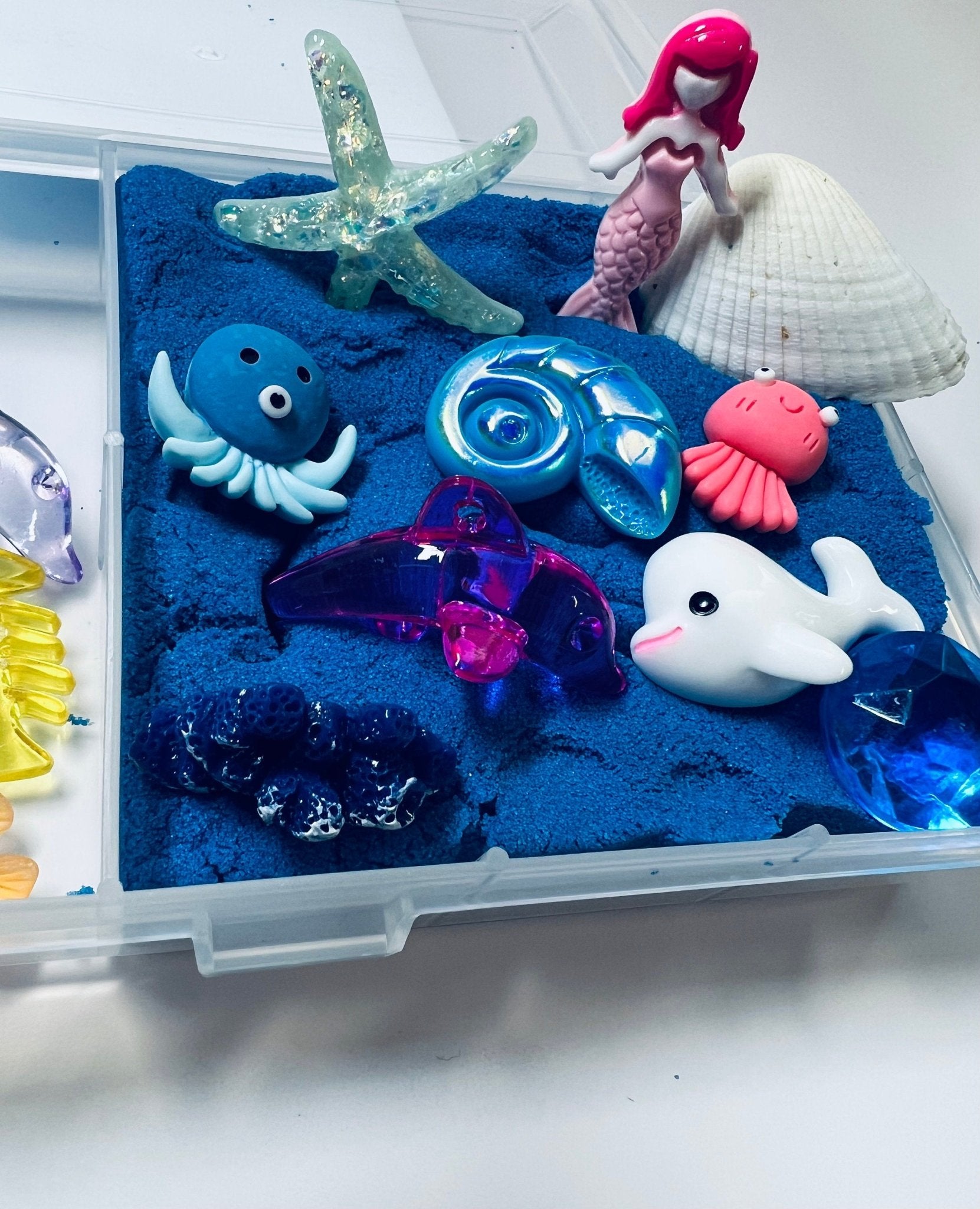 Sensory Play Curiosity Kit Kinetic Sand and Theme Mini Objects - Speech and Smile