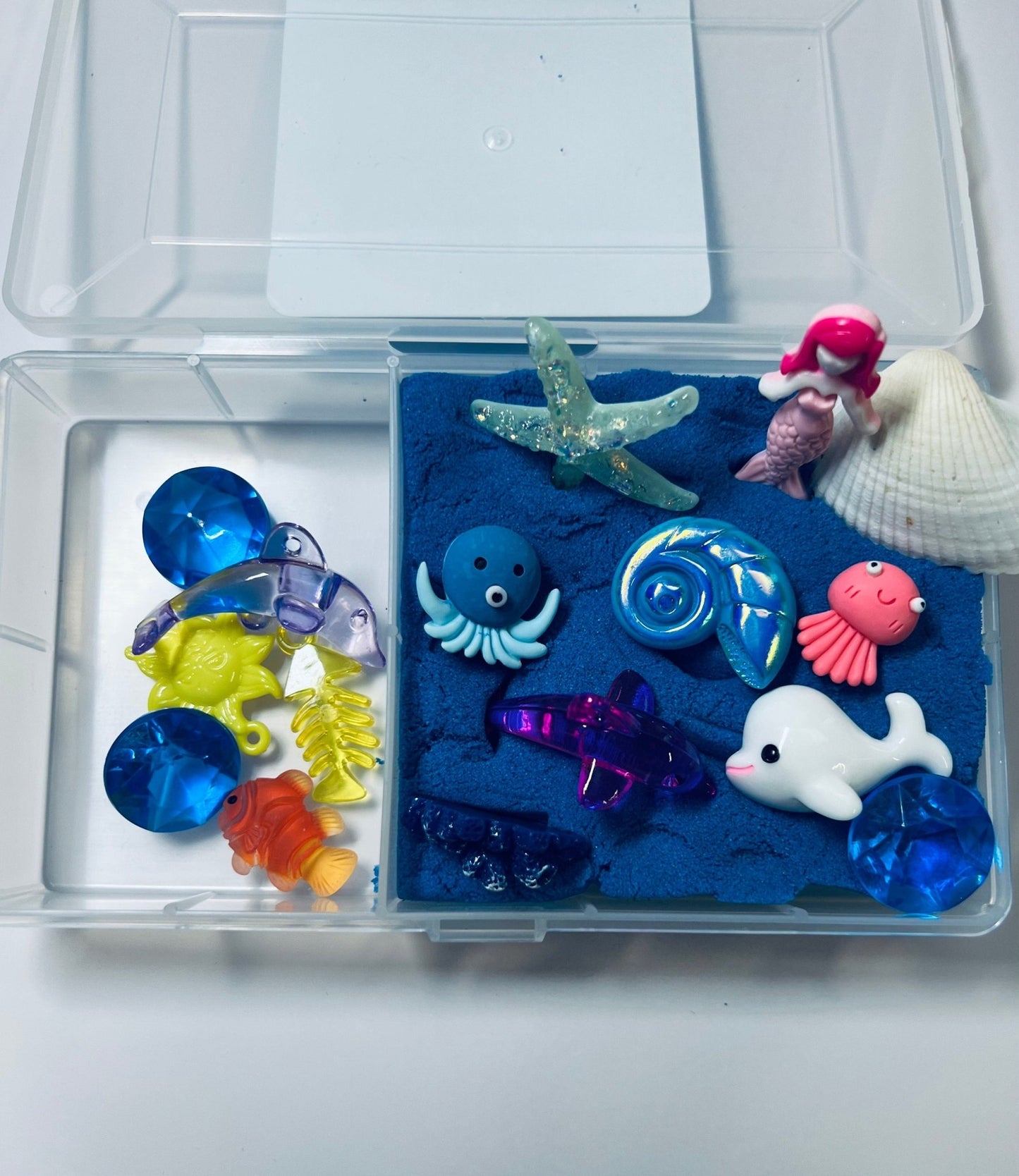 Sensory Play Curiosity Kit Kinetic Sand and Theme Mini Objects - Speech and Smile