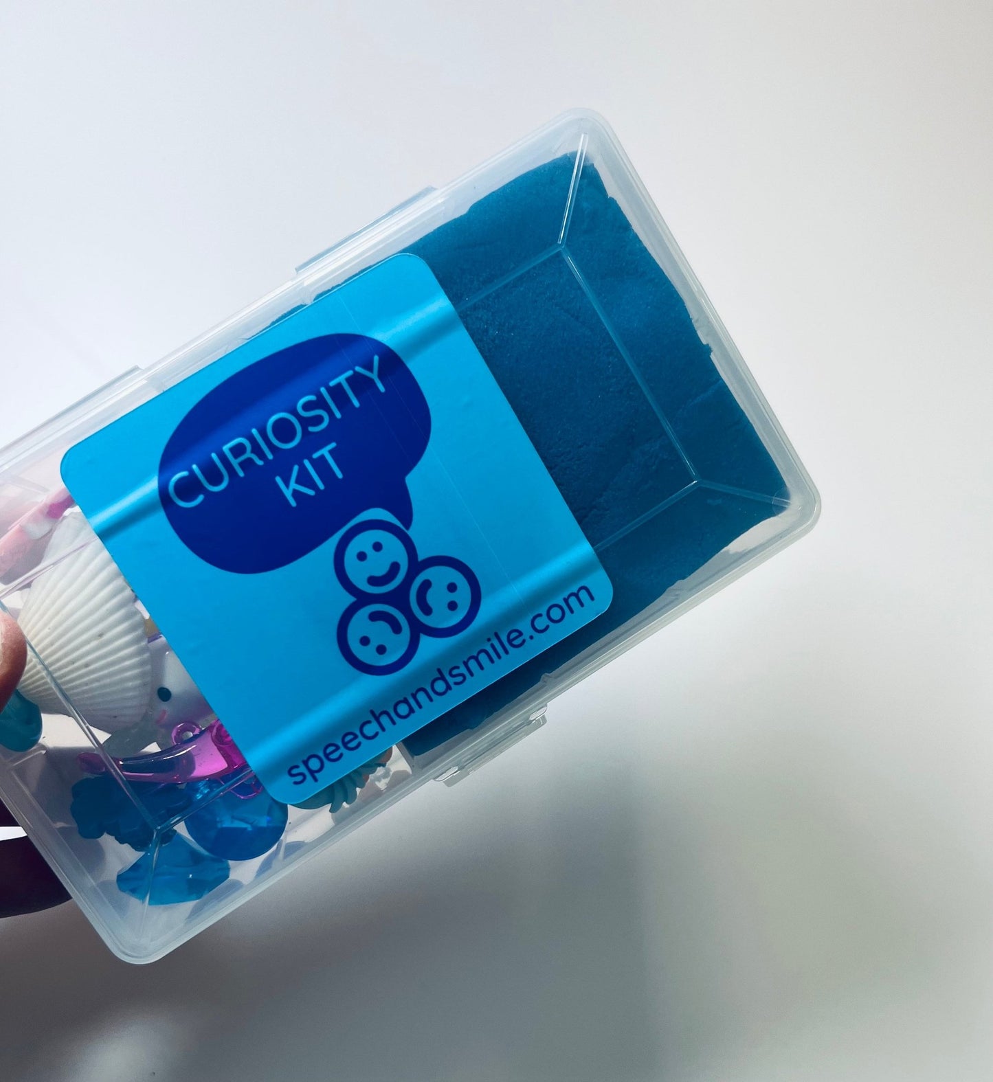 Sensory Play Curiosity Kit Kinetic Sand and Theme Mini Objects - Speech and Smile