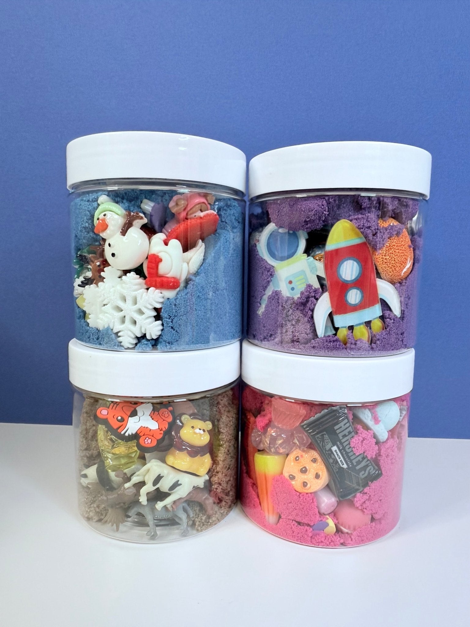 Sensory Sand with Mini Objects - Pick your Theme Trinkets - explore miniatures in the kinetic sand - Speech and Smile