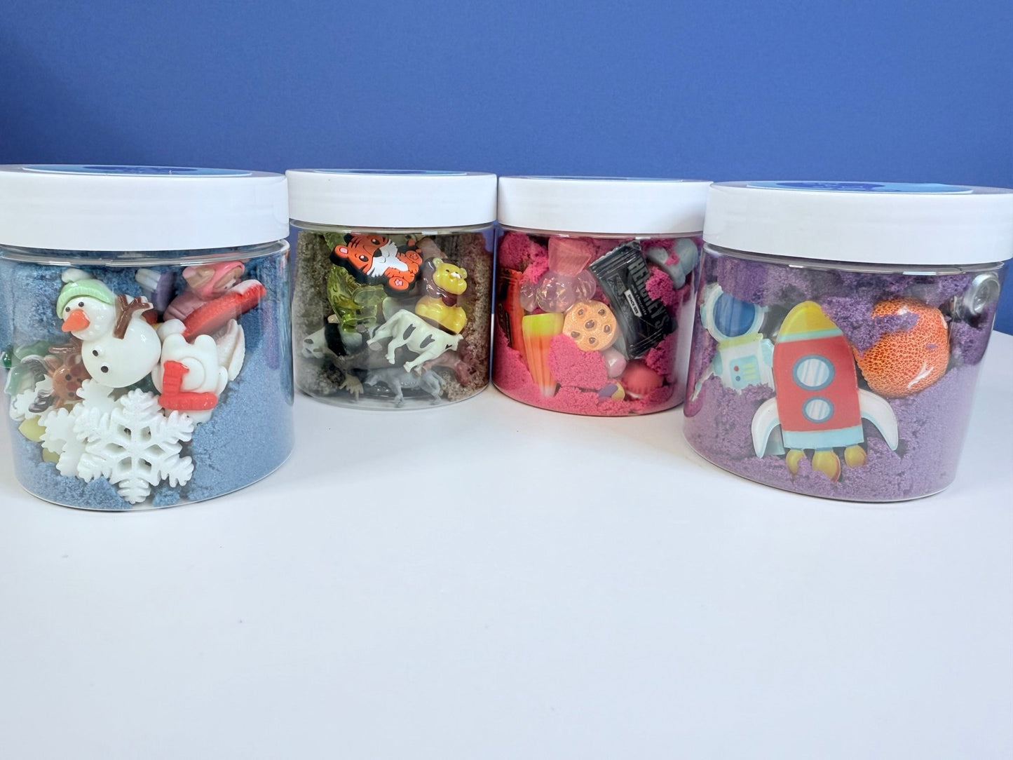 Sensory Sand with Mini Objects - Pick your Theme Trinkets - explore miniatures in the kinetic sand - Speech and Smile