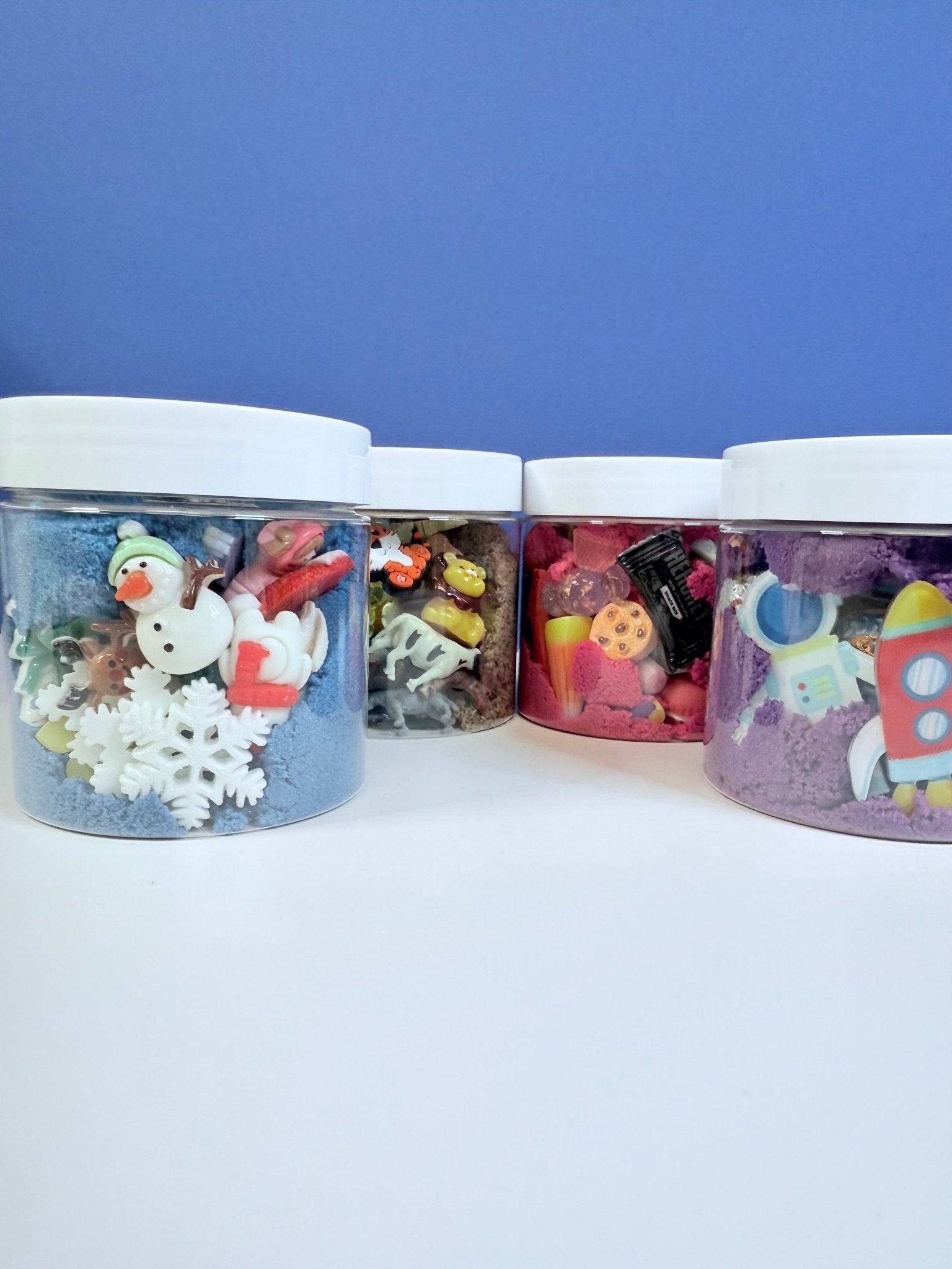 Sensory Sand with Mini Objects - Pick your Theme Trinkets - explore miniatures in the kinetic sand - Speech and Smile