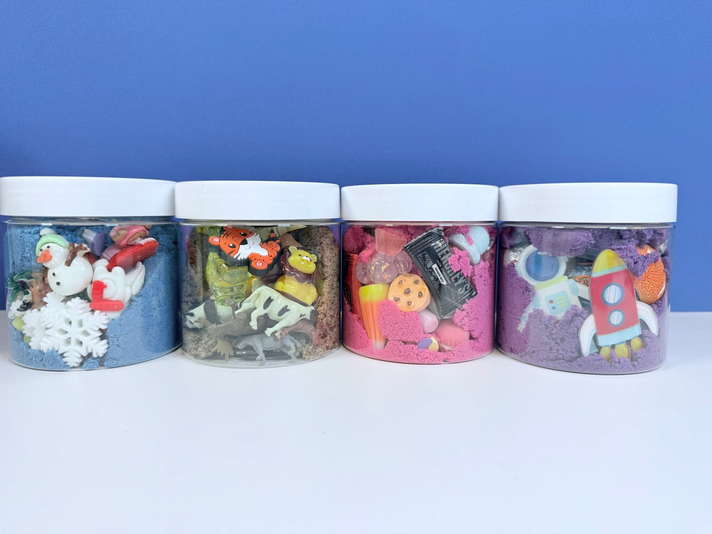 Sensory Sand with Mini Objects - Pick your Theme Trinkets - explore miniatures in the kinetic sand - Speech and Smile