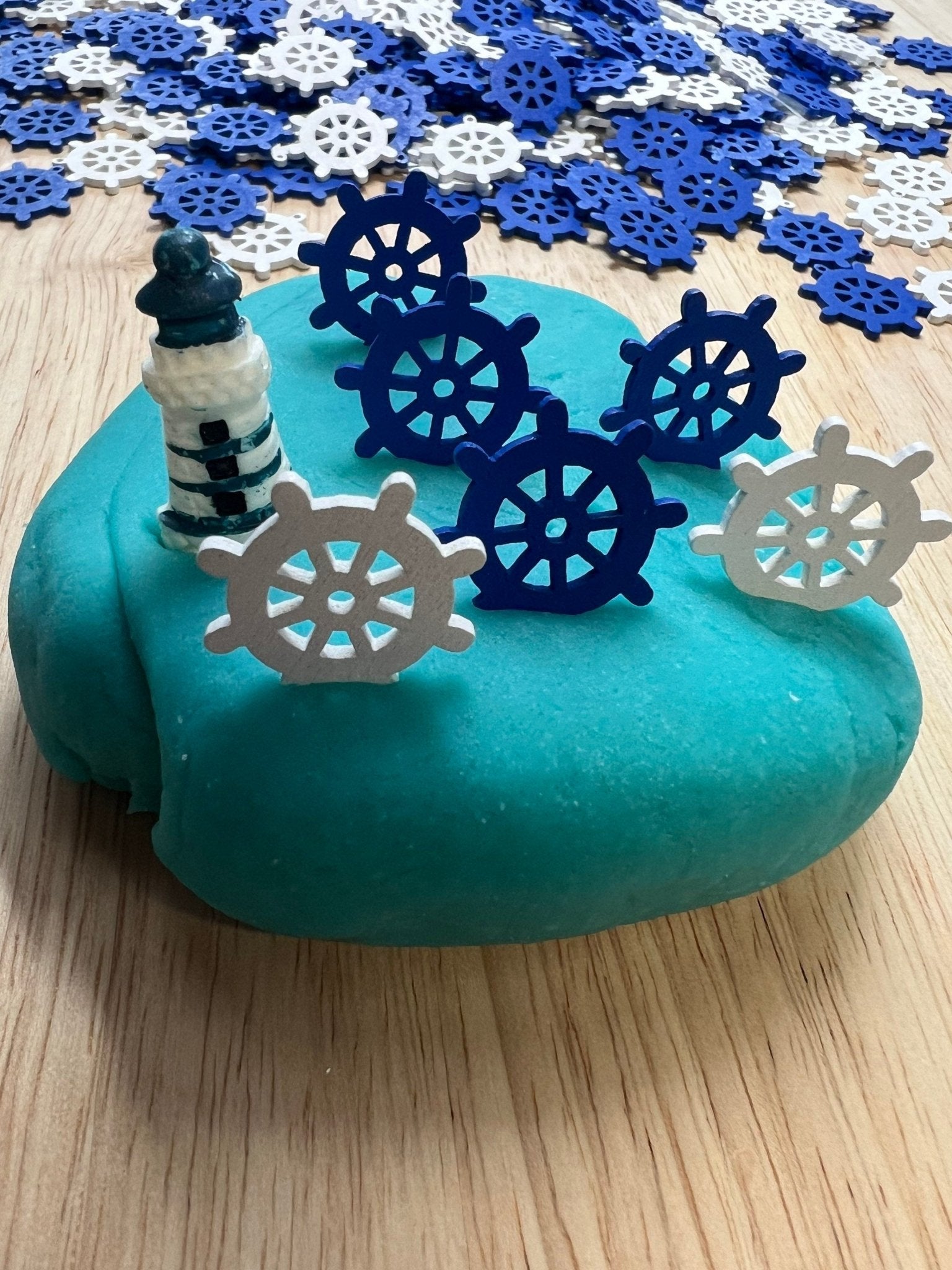 SHIPS WHEEL Mini Object - Speech Therapy Mini Objects - NAUTICAL Trinkets - Beach Mini Objects - I Spy Objects - Ocean Trinkets - Speech and Smile