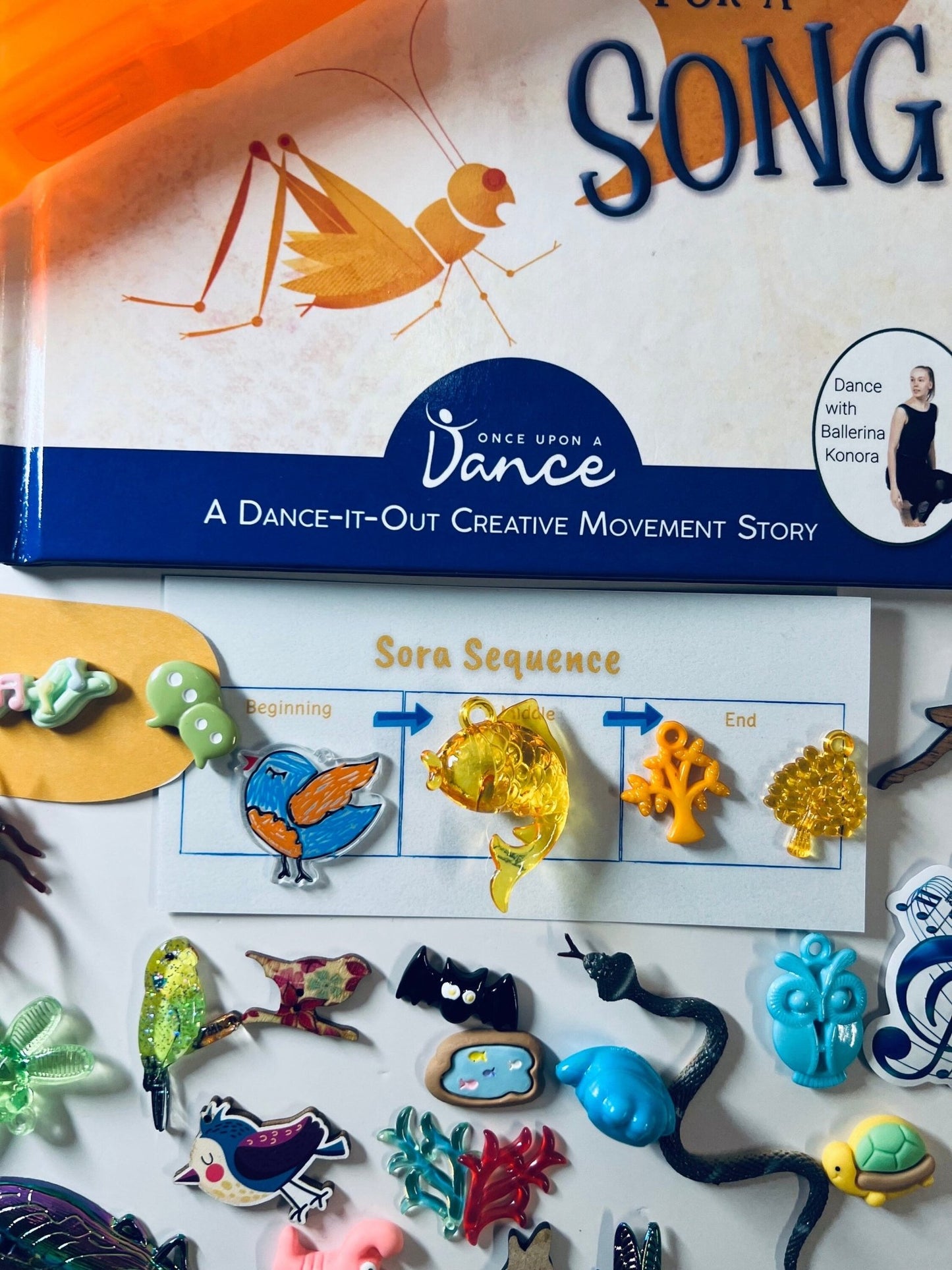 Sora Searches for a Song STORY KIT with MINI OBJECTS – INCLUDES BOOK Story with Movement - Speech and Smile