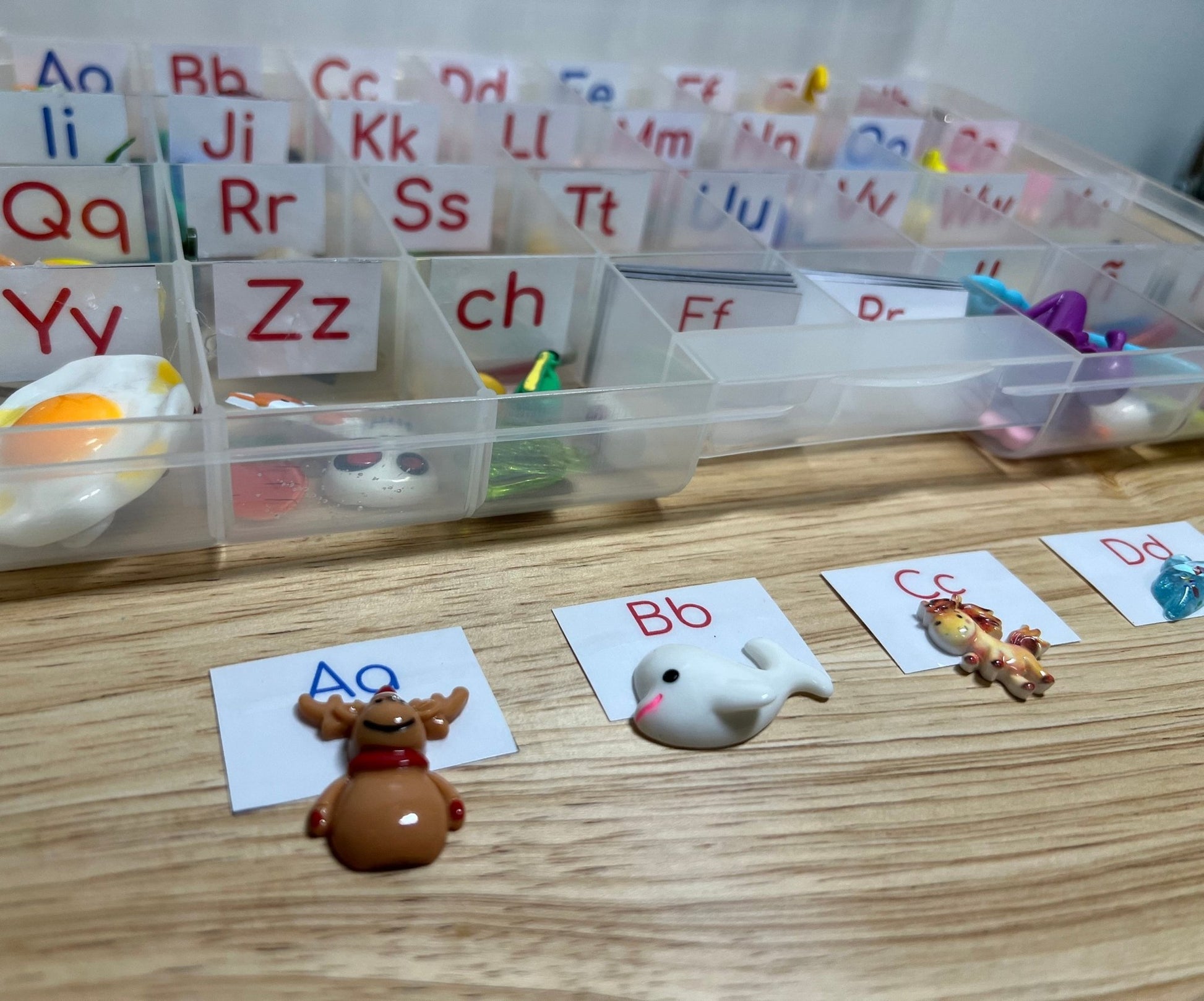 Spanish Alphabet Kit with Mini Objects Montessori Sound Objects Learn Spanish - Speech and Smile