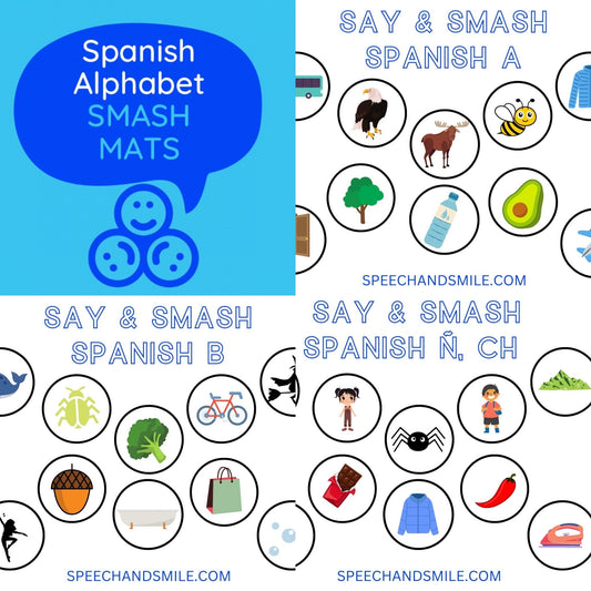 Spanish Alphabet Printable Worksheet Smash Mat Spanish Alphabet Printable Bilingual Speech Therapy - Speech and Smile