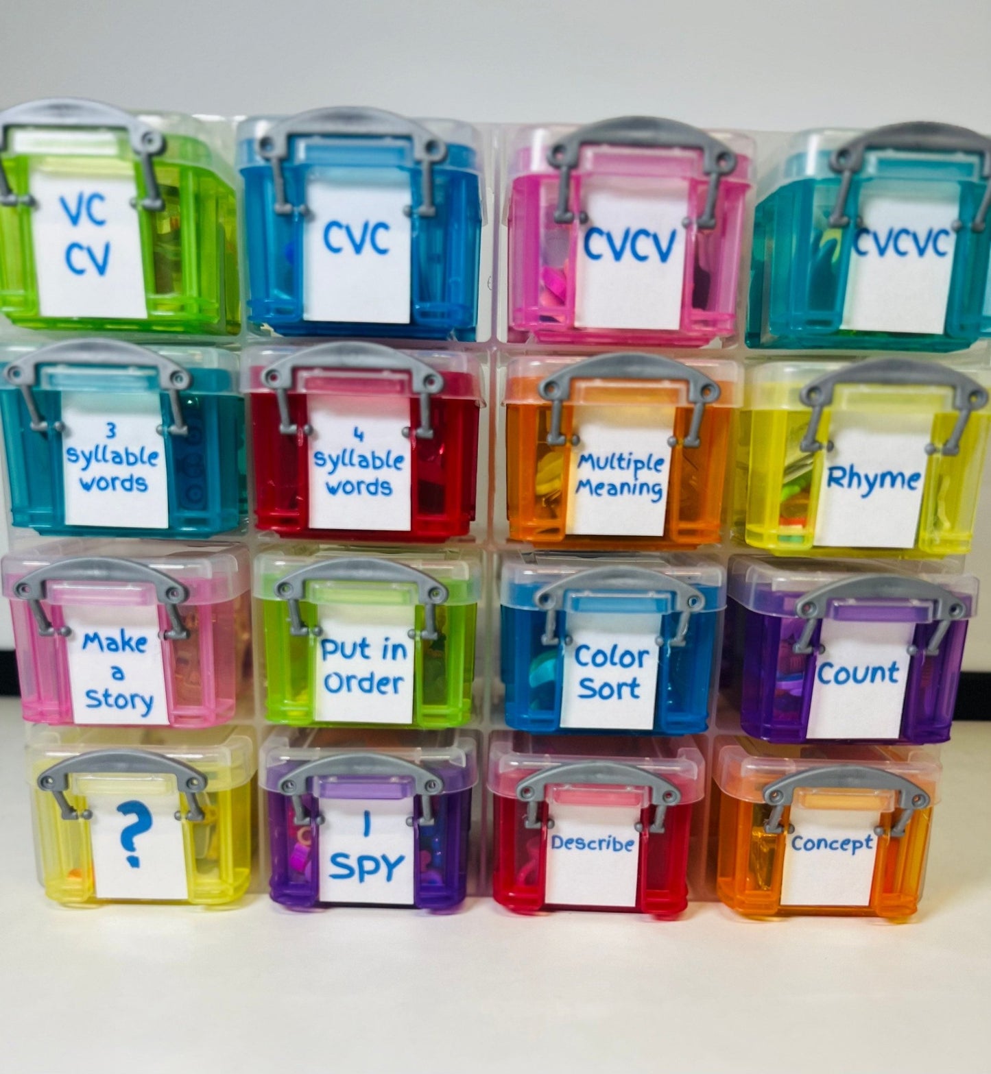 Speech and Language Therapy Activities Mini Objects Set Trinkets in Organizer - Speech Therapy Activities - Minature Objects for slp - Speech and Smile