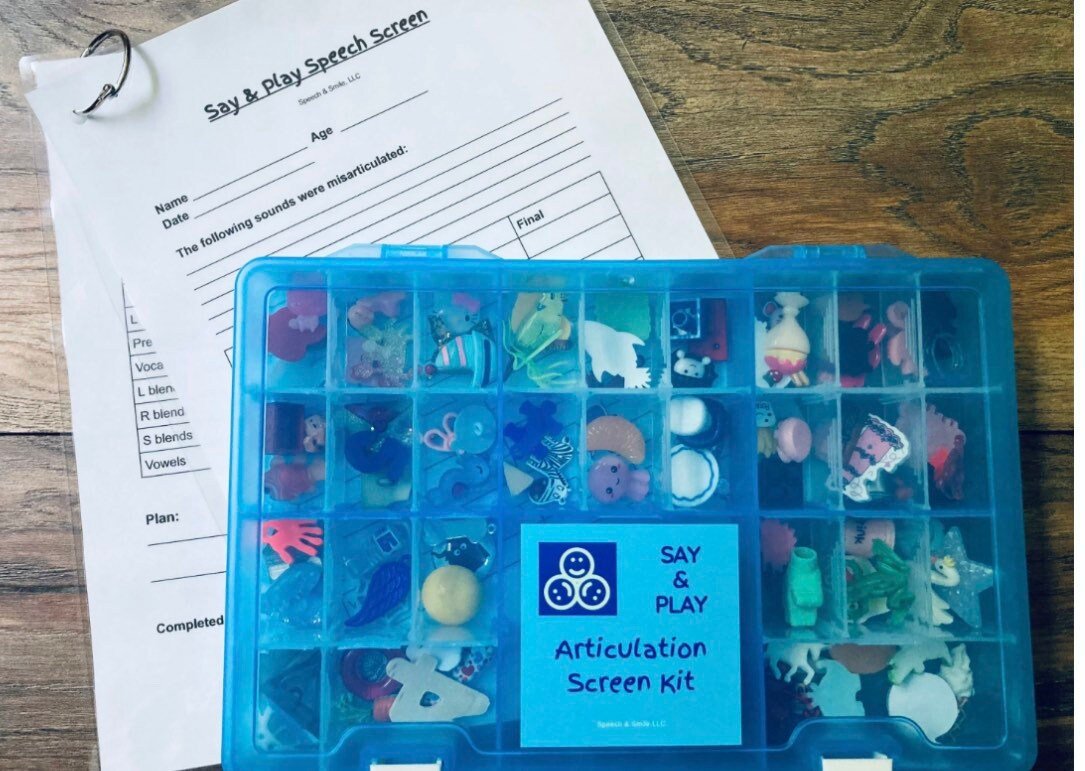 Speech Screen - PRINTABLE Speech Screen with Pictures - Digital Speech Screen - All Sounds - BLEND Sounds Screen - Speech and Smile