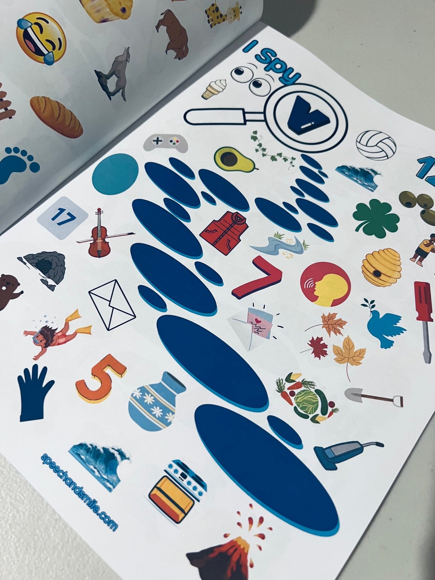 Speech Therapy Activity Book I Spy Paths Speech Sounds Say and Spy All Word Positions Pair with Mini Objects Speech Therapy - Speech and Smile