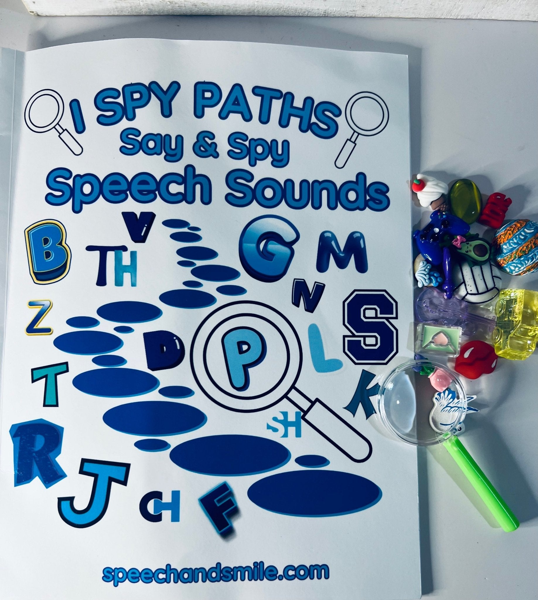 Speech Therapy Activity Book I Spy Paths Speech Sounds Say and Spy All Word Positions Pair with Mini Objects Speech Therapy - Speech and Smile