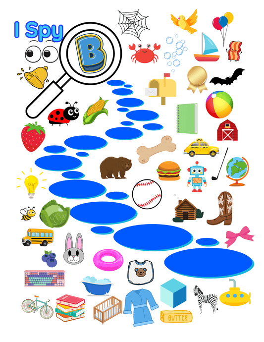 Speech Therapy I Spy B Sound Worksheet I Spy Activity Letter B Printable I Spy Worksheet - Speech and Smile
