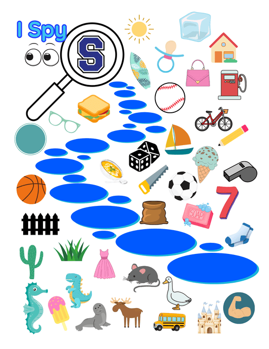 Speech Therapy I Spy S Sound Worksheet I Spy Activity Letter S Printable I Spy Worksheet - Speech and Smile