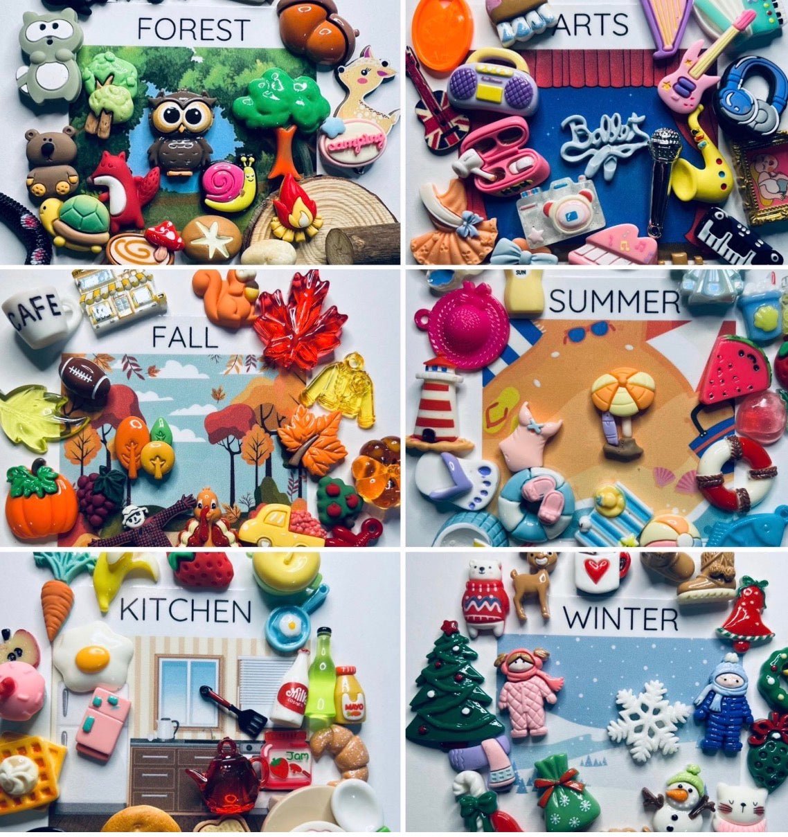 Speech Therapy Mini Objects Set for 18 Themes - Sorting - Categories Set - Portable Storage - Speech and Smile